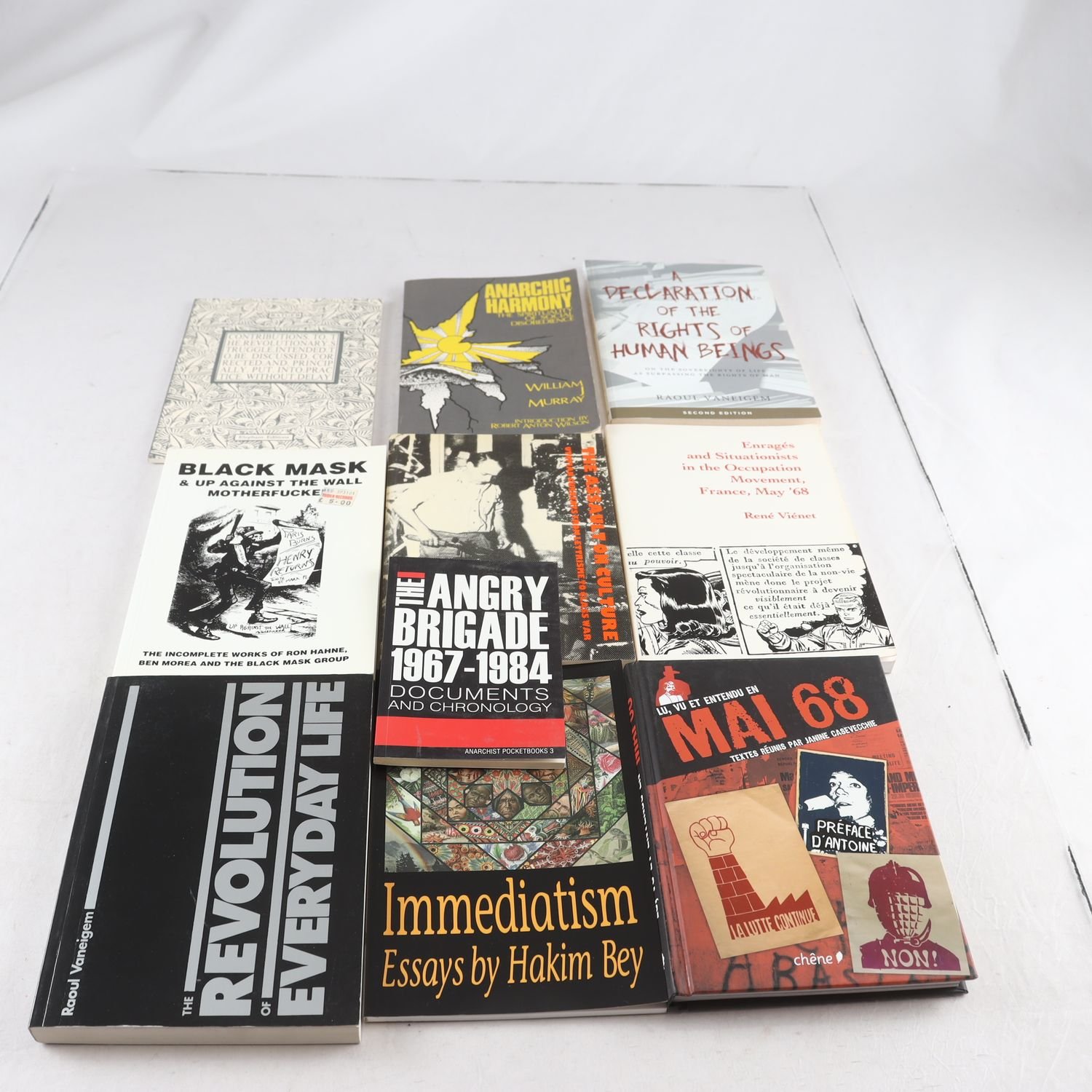 Anarkistisk litteratur, bokpaket med 10 volymer. Samfraktas ej