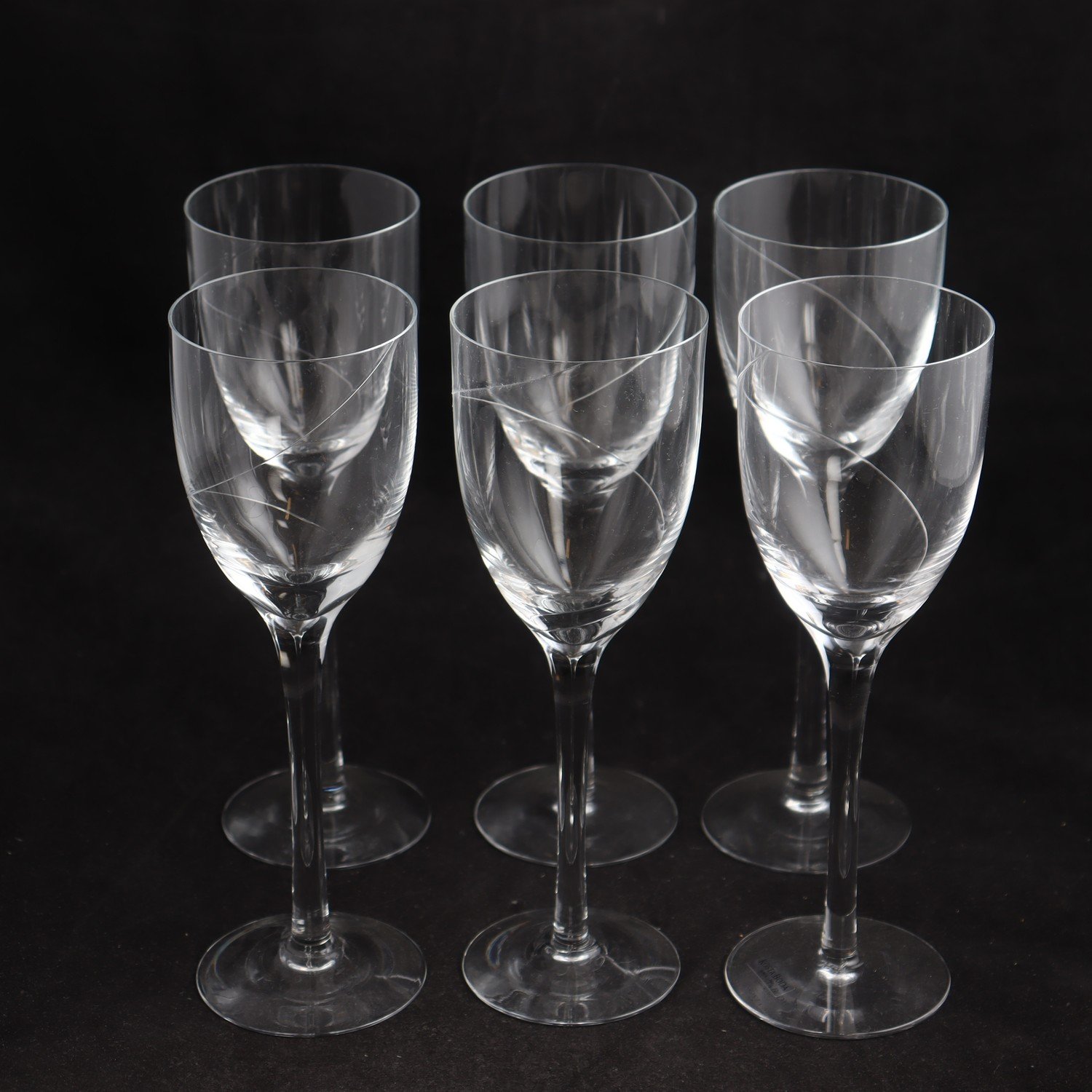 Vitvinsglas, Chateau, Bertil Vallien, Kosta Boda, 6 st. Samfraktas ej.