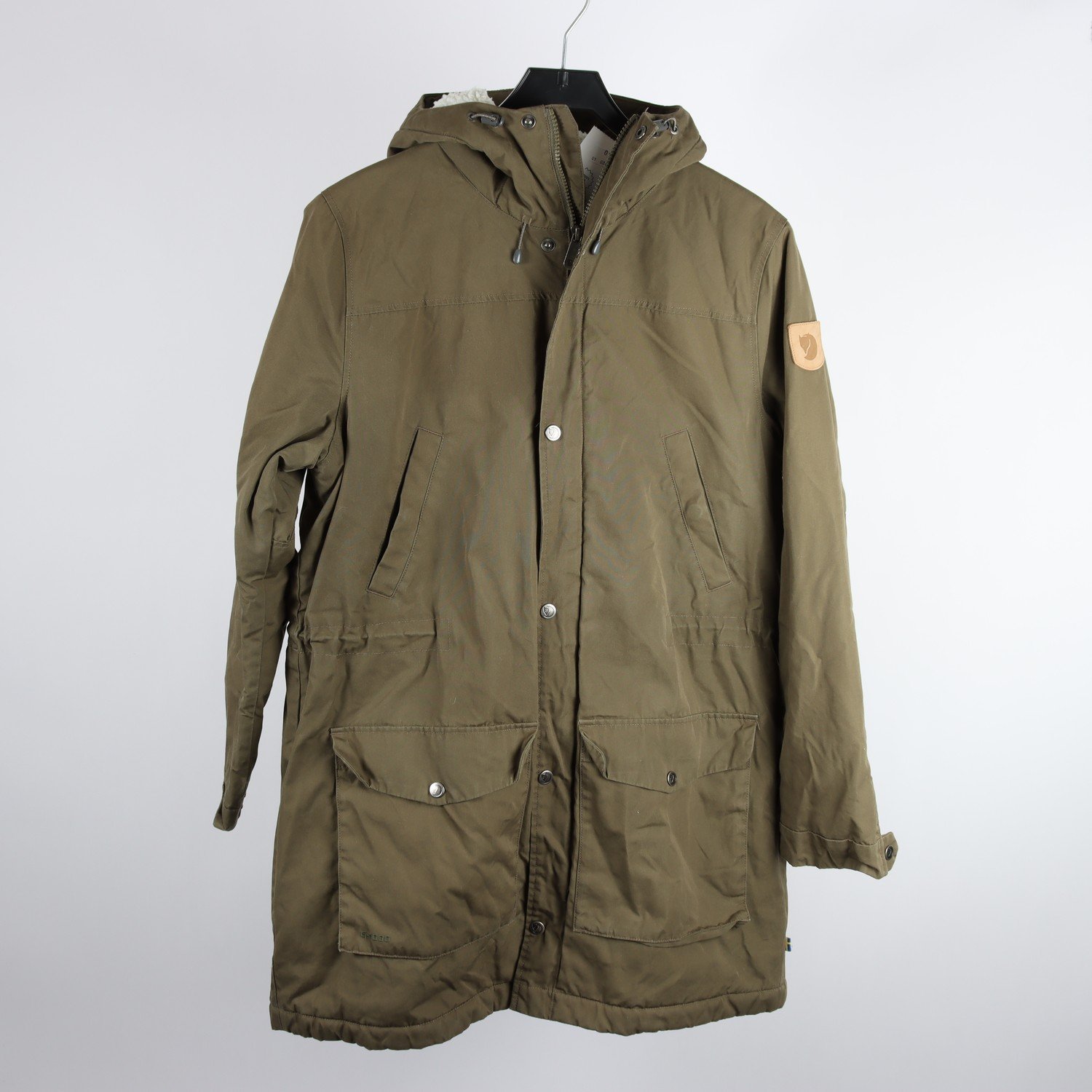 Jacka, Fjällräven, Greenland parka, grön, varmfodrad, stl. L
