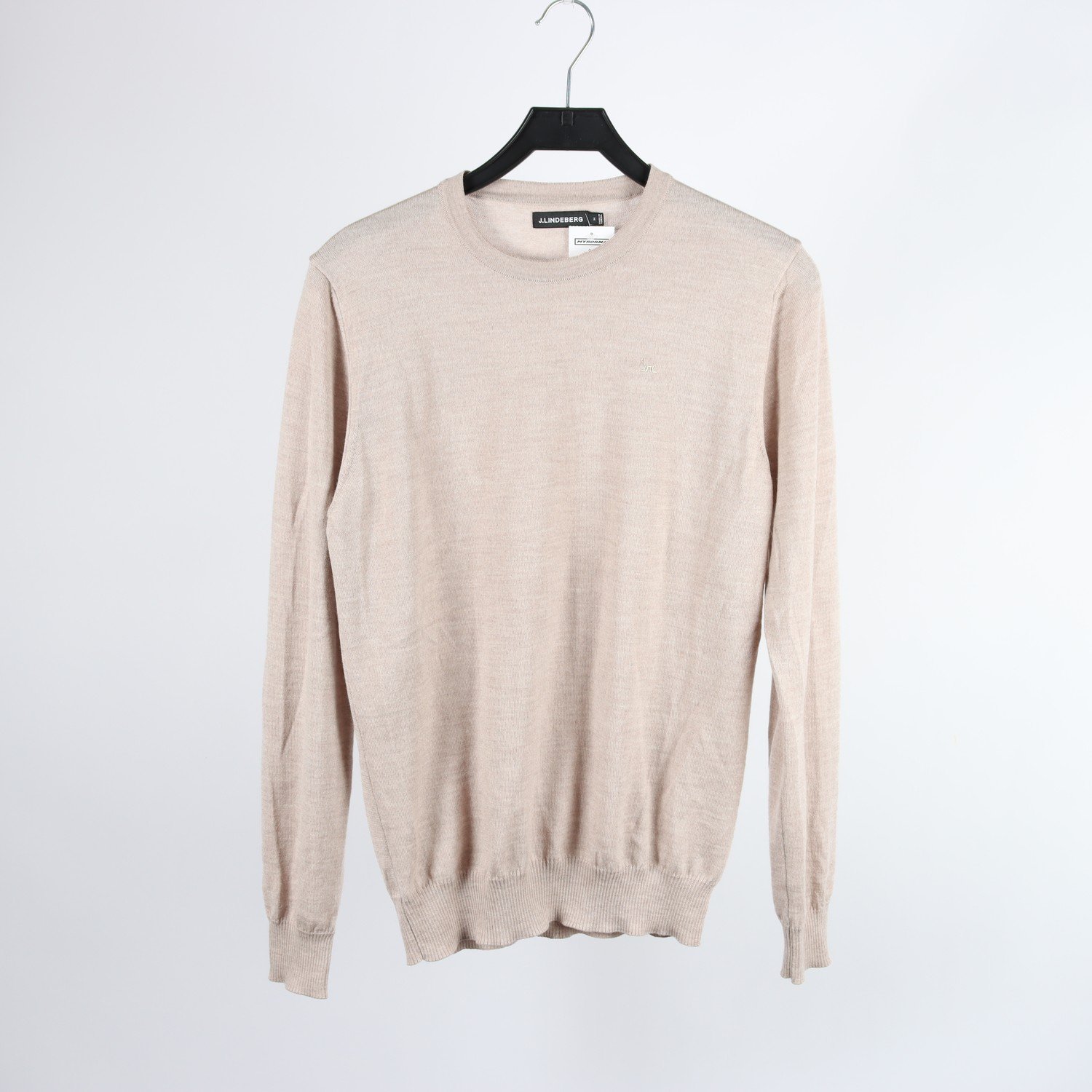Stickad tröja, J.Lindeberg, 100% merinoull, beige, stl. M