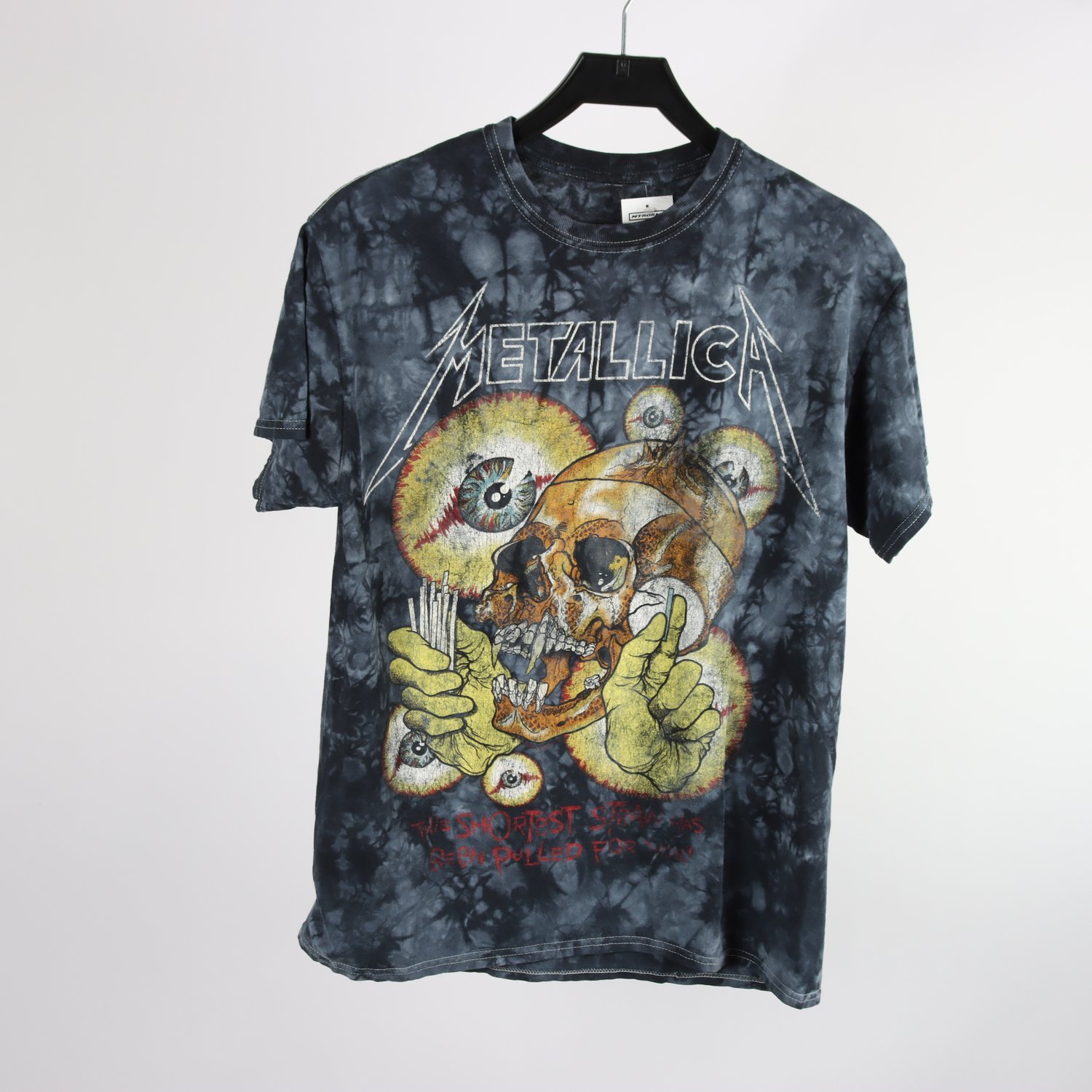 t-shirt, Metallica, blå, batik, stl. ca M