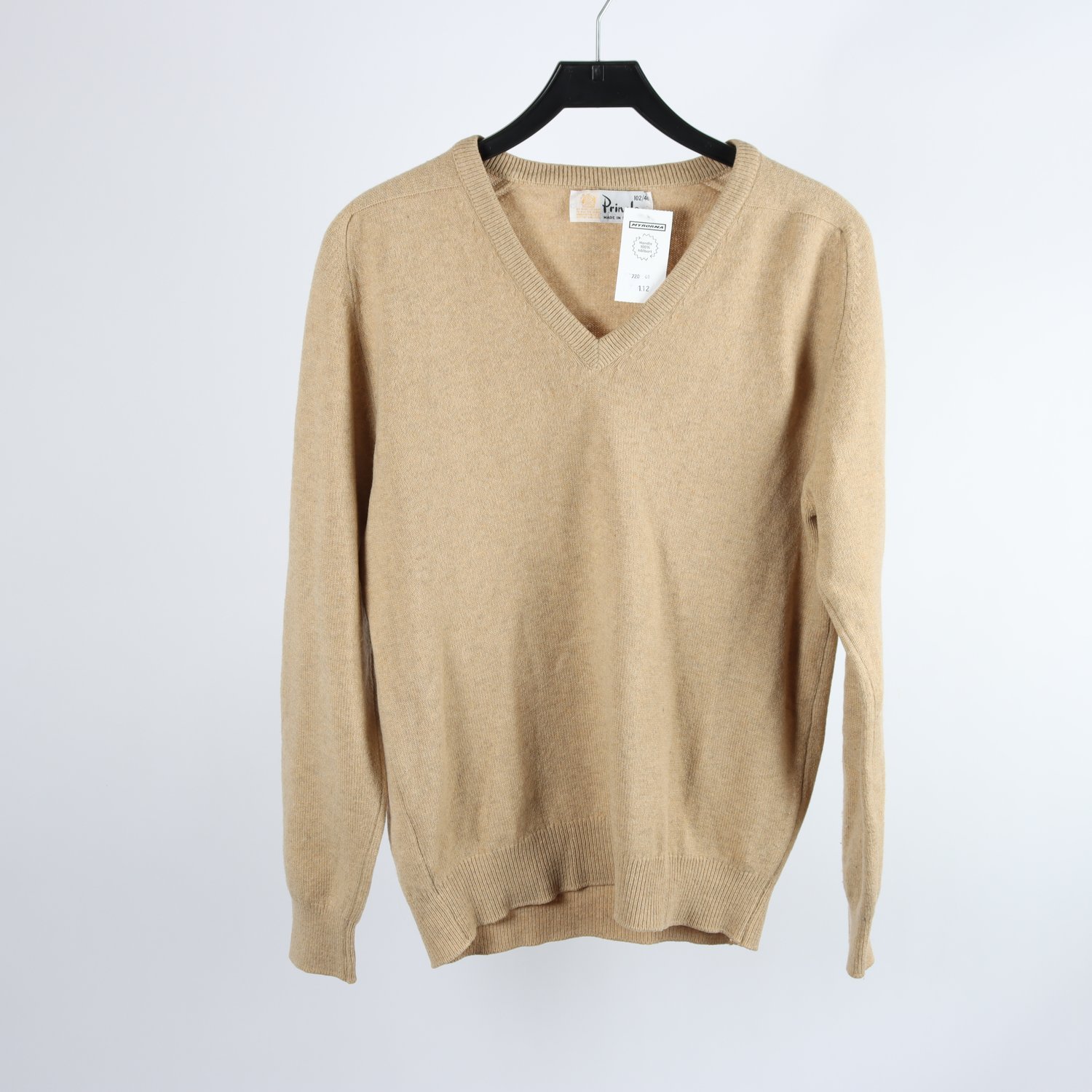 Stickad tröja, Pringle, beige, 100% ull, stl. 102/40 (M)