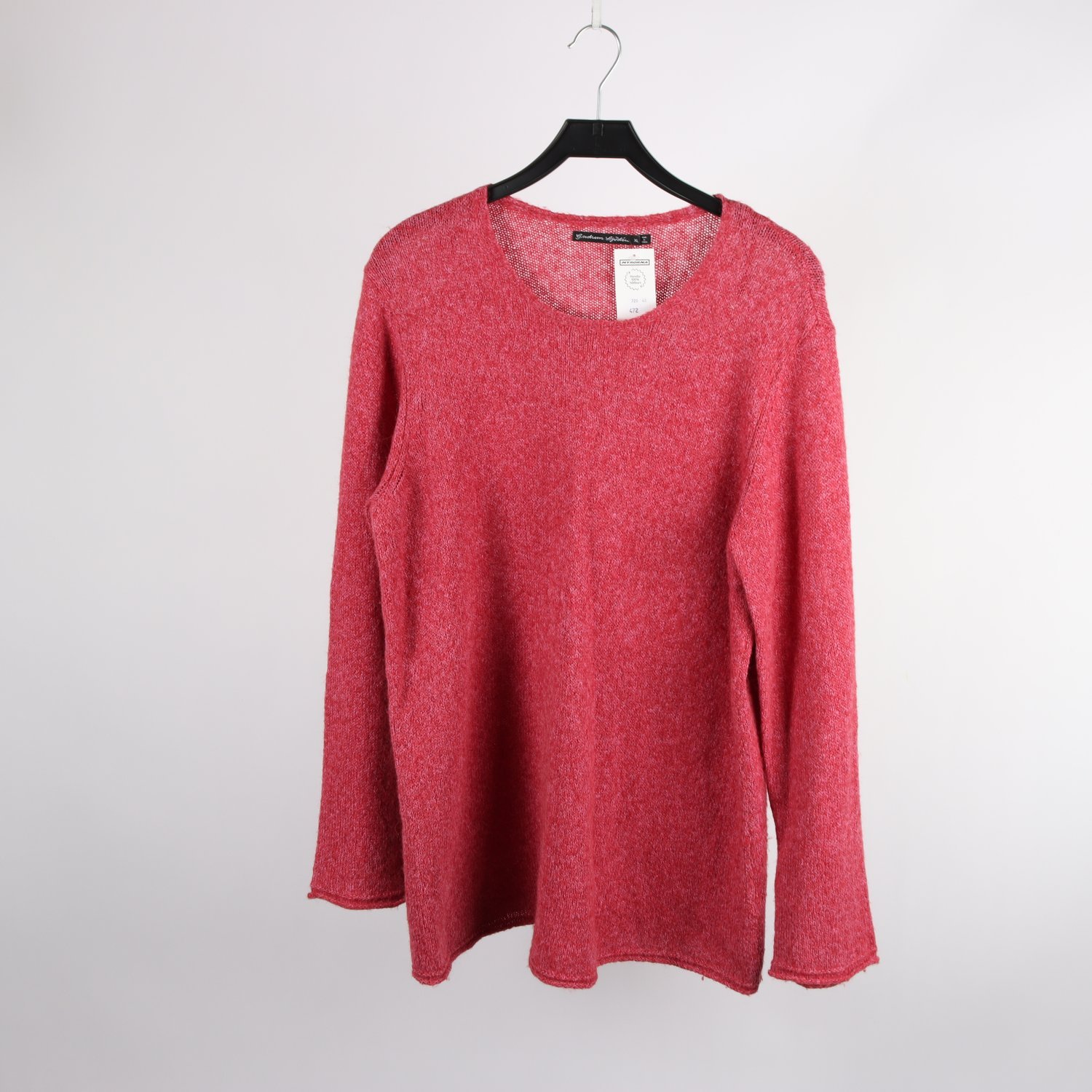 Stickad ulltröja, Gudrun Sjödén, rosa, 40% alpacka, stl. XL