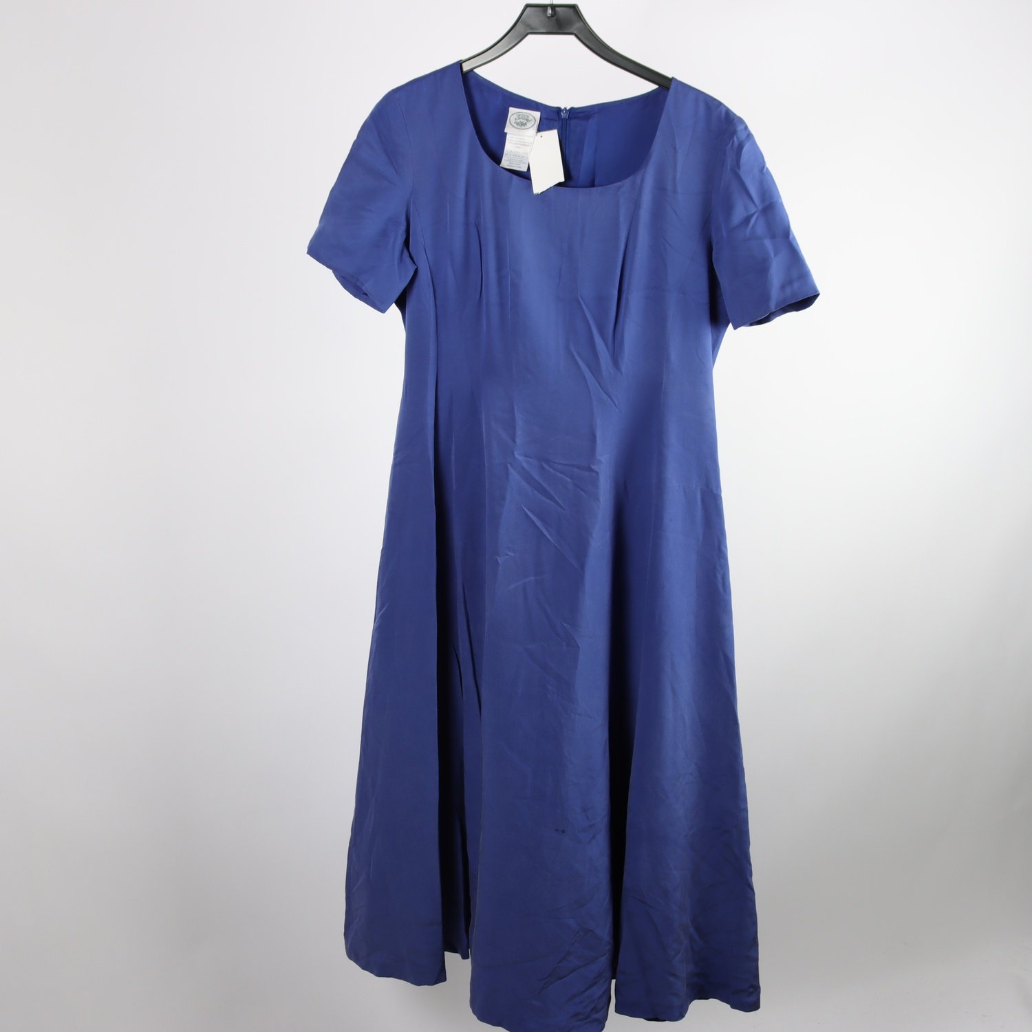 Sidenklänning, Laura Ashley, blå, 100% siden, stl. 42