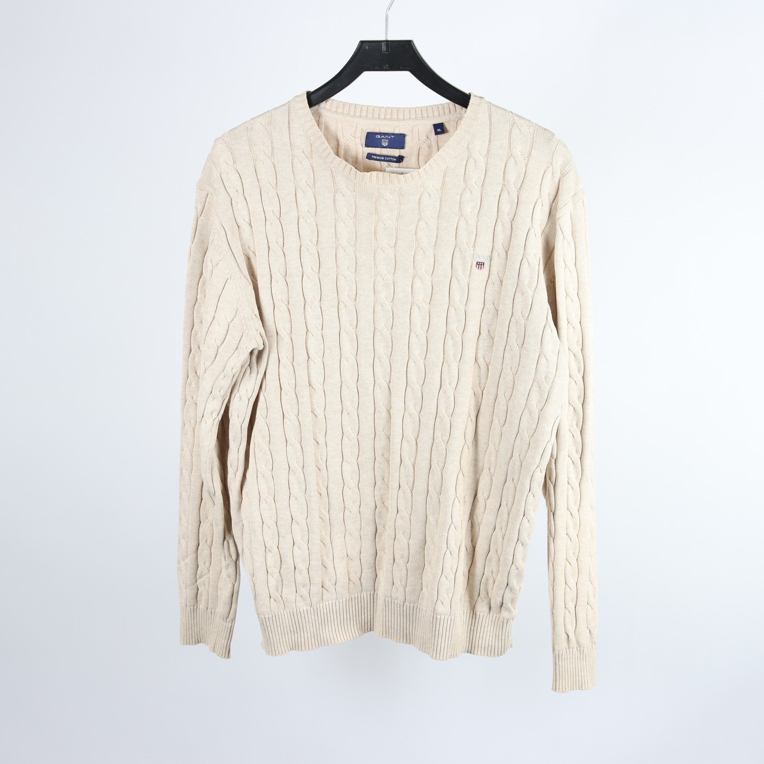Stickad tröja, Gant, beige, stl. XL