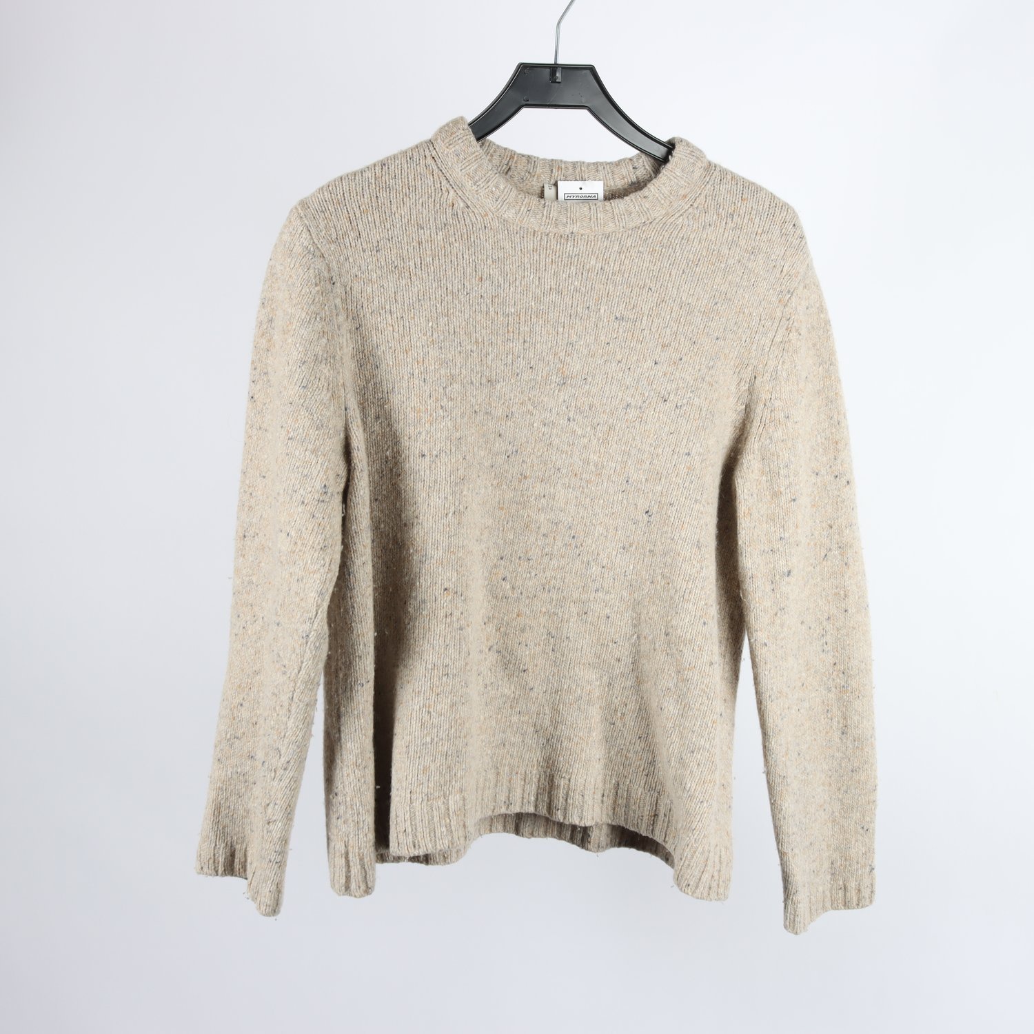 Stickad ulltröja, Arket, beige, alpacka, stl. M
