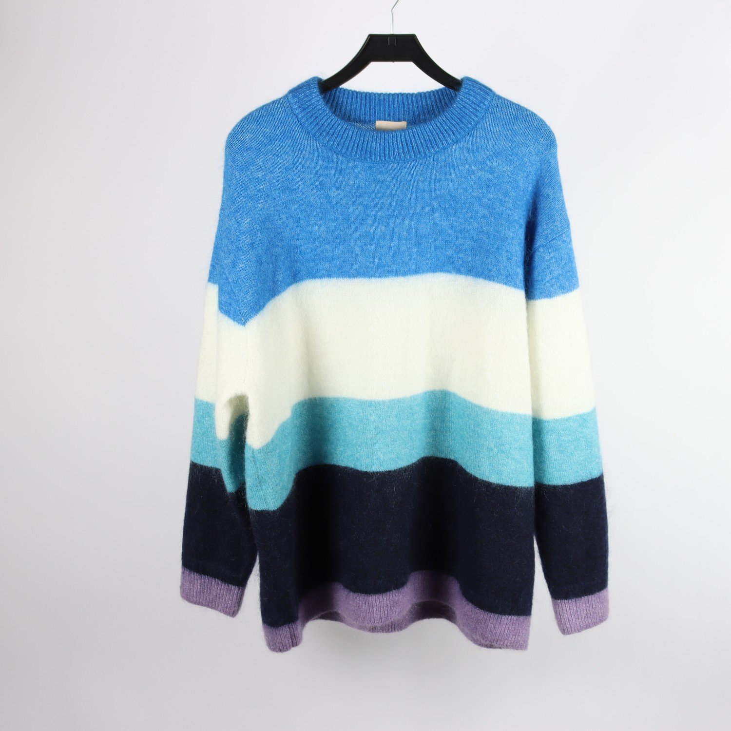 Stickad tröja, HM, mohair/ull mix, Stl. M
