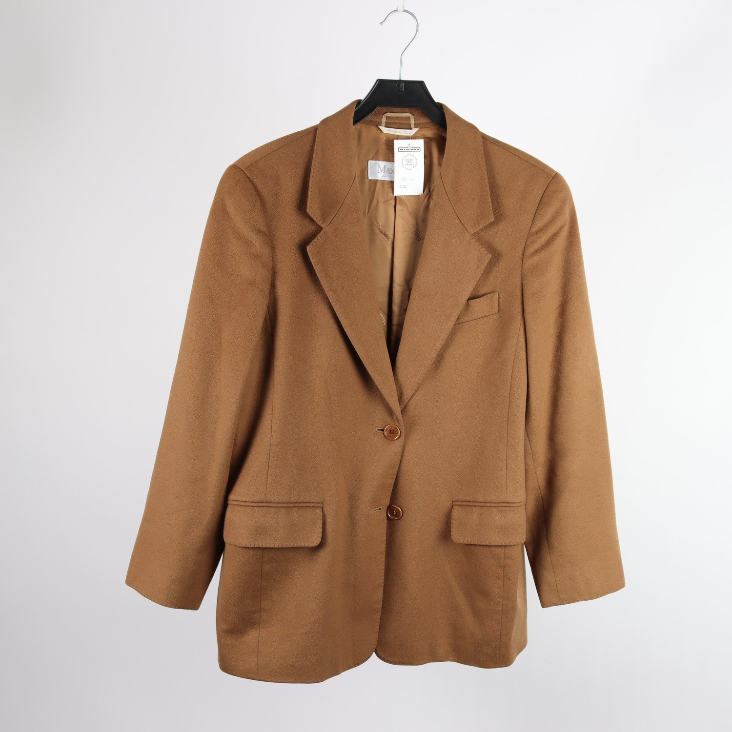 Kavaj, MaxMara, brun, 100% kashmir, stl. 42