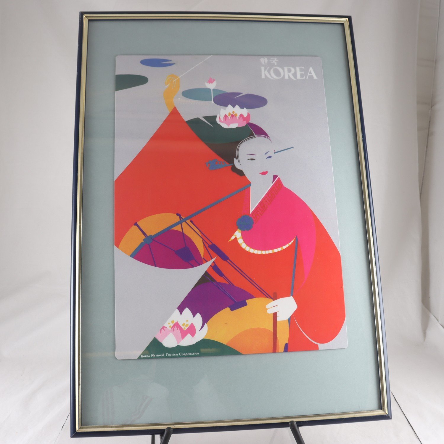 Affisch, tryck, Korea National Corporation, vintage. Endast avhämtning.