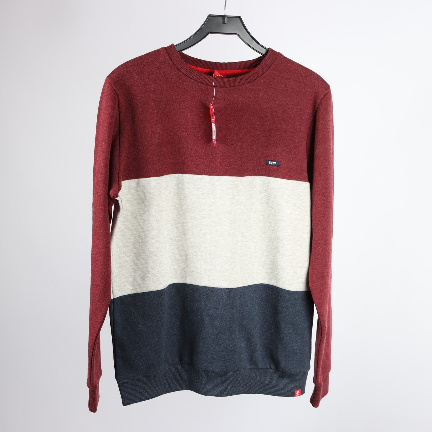 Sweatshirt, L.F.C, vinröd, grå, blå, stl. M