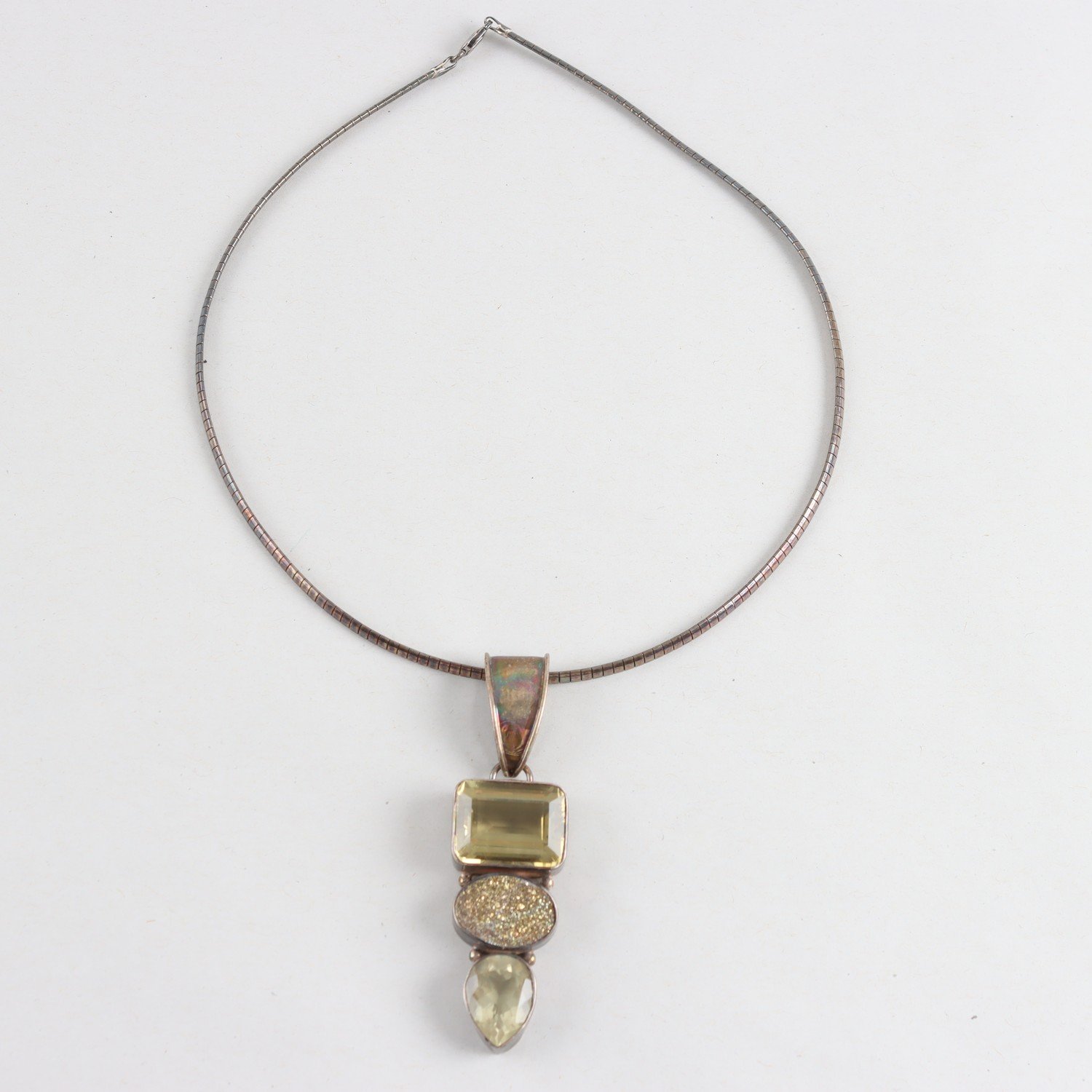 Halsband & Hänge, Silver, Glas, Brv: 30,1g