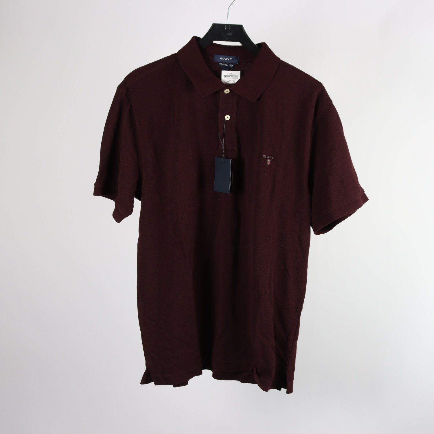 Pikètröja, Gant, vinröd, stl. XL
