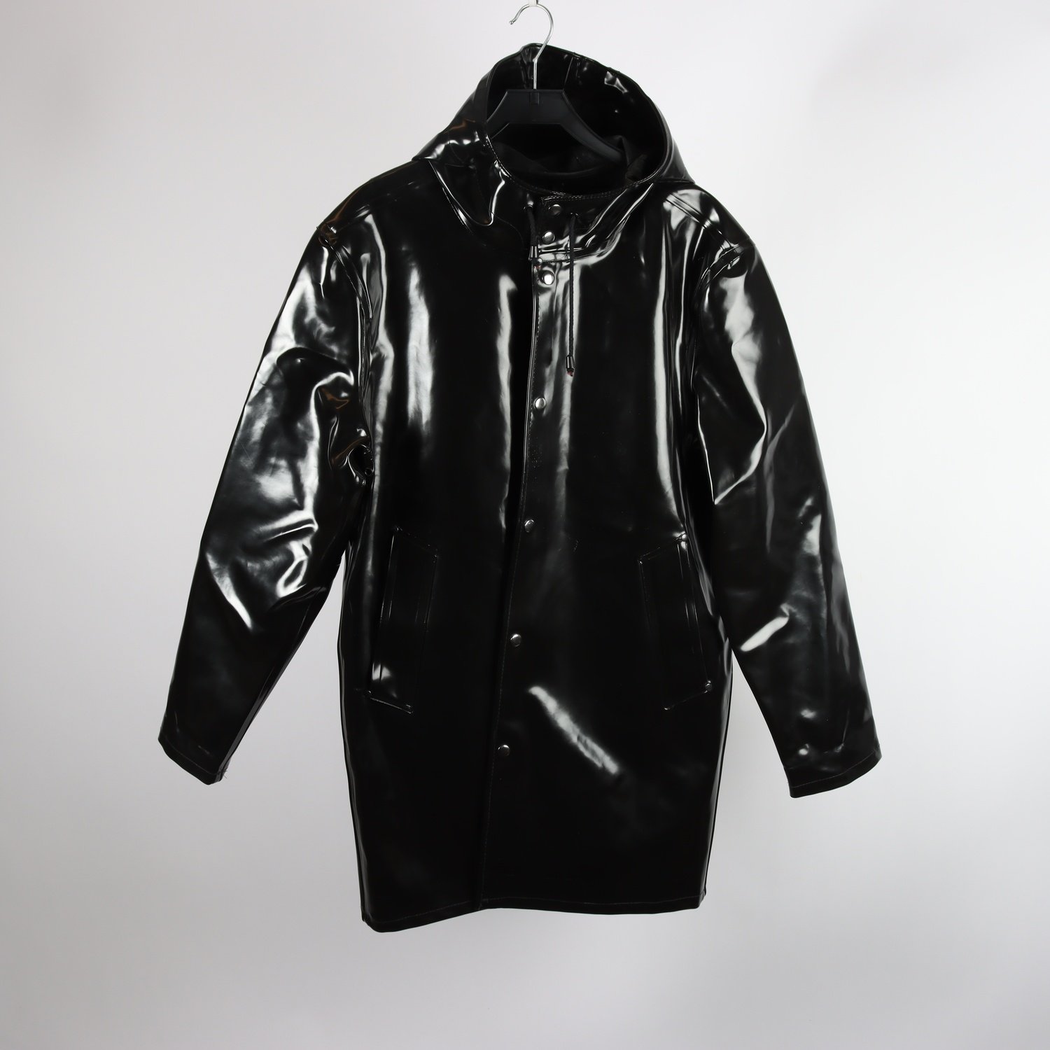 Regnjacka, Stutterheim, svart, stl. L
