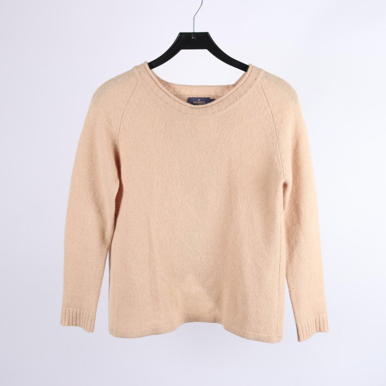 Stickad tröja, Morris, beige, 40% angora, stl ca. S/M