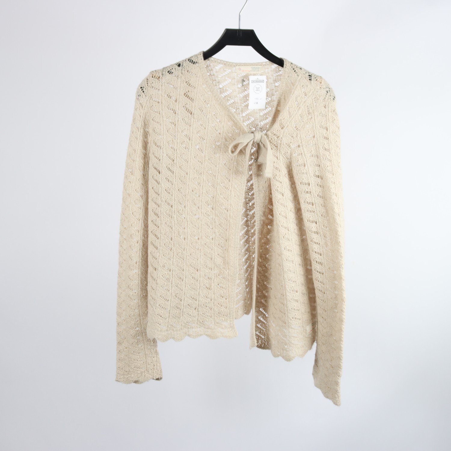 Stickad kofta, Odd Molly, beige, 25% alpacka, stl. 3 (L)