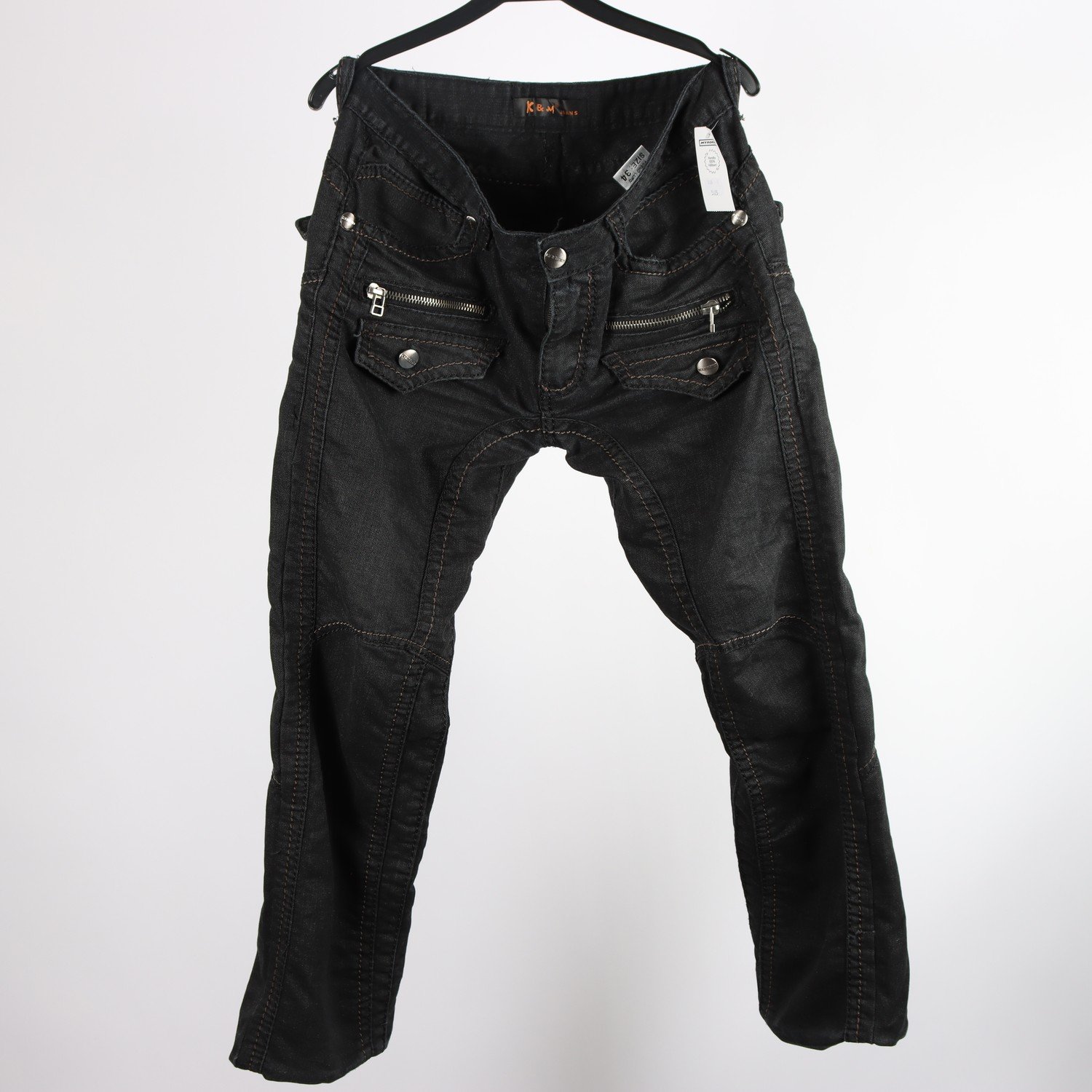 Jeans, K & M, Kosmo lupo, grå, stl. W34