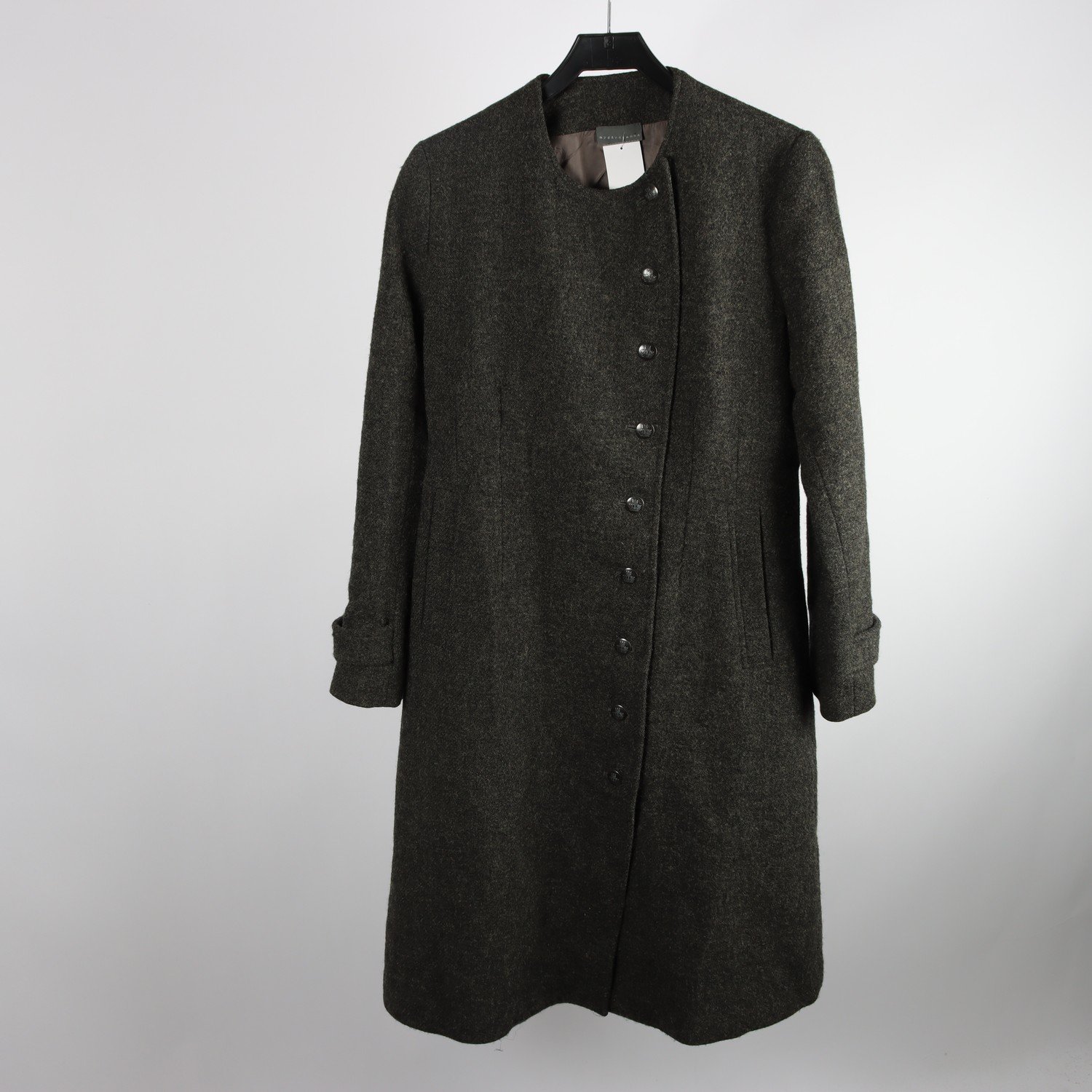 Kappa, Nygårdsanna, Harris Tweed, grå/grön, 100% ull, stl. 38.