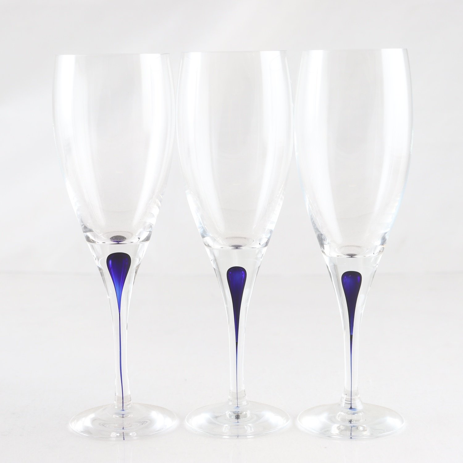 Vitvinsglas, Intermezzo, Erika Lagerbielke, Orrefors, 3 st