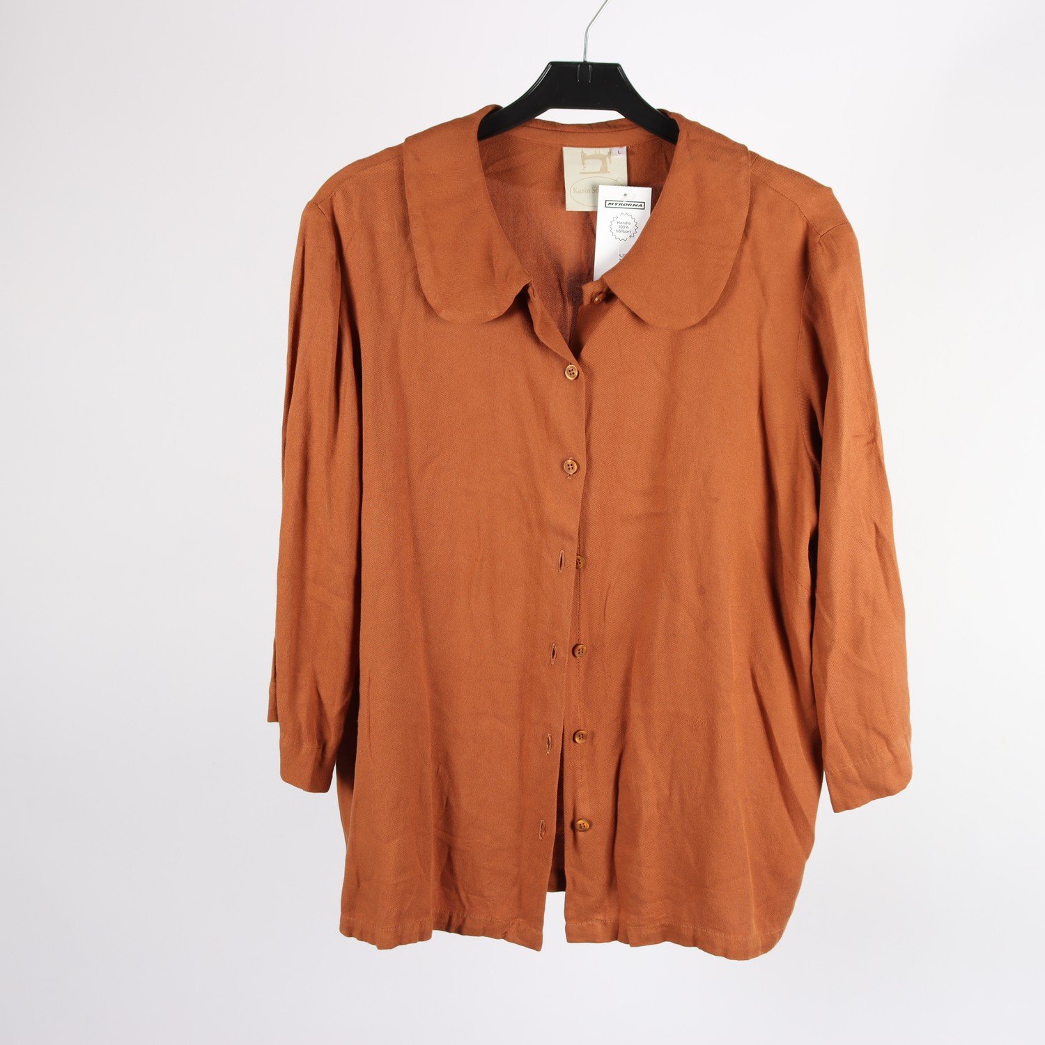 Blus, Karin Sömmare, brun, stl. L.