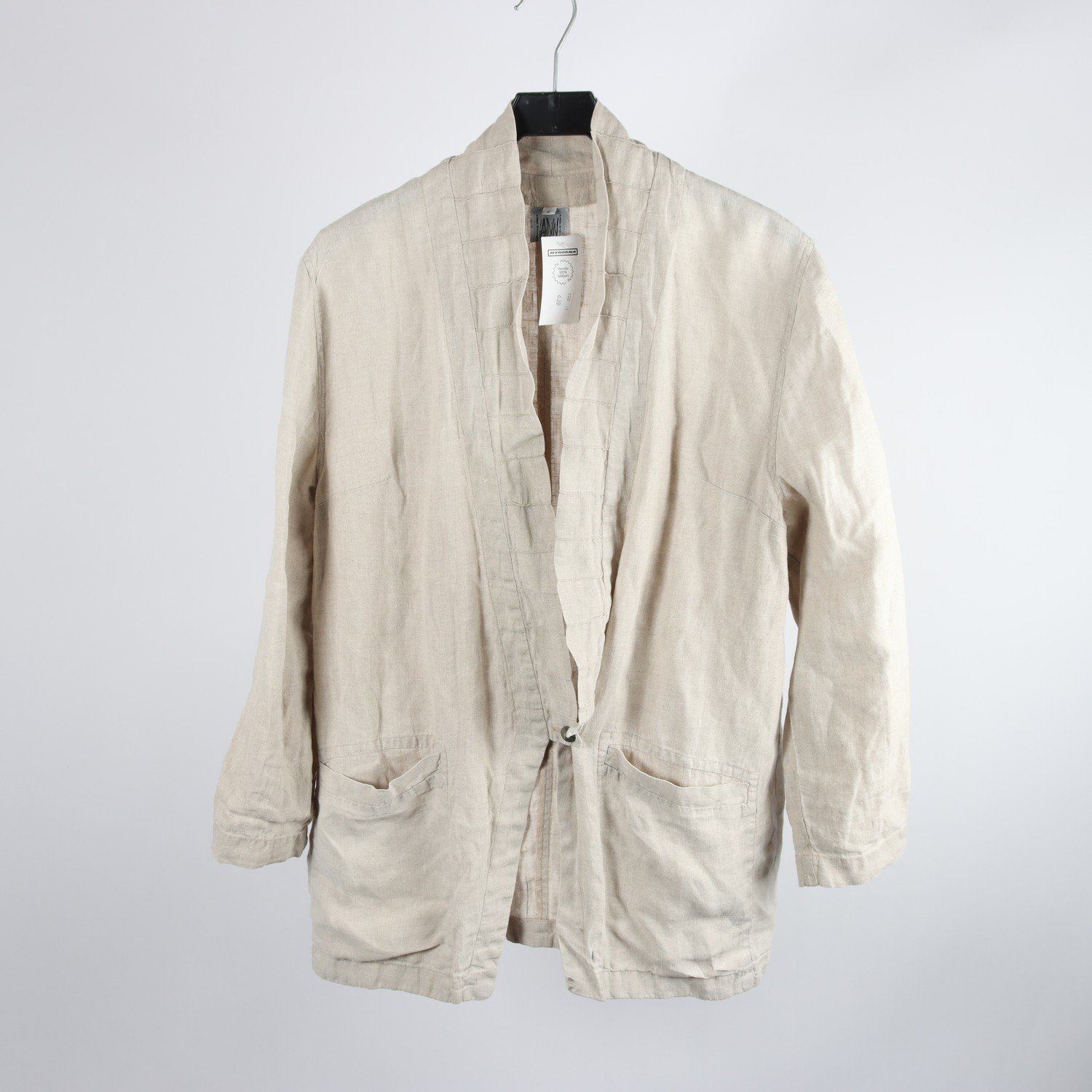 Jacka, Ann, beige, 100% lin, stl., M.