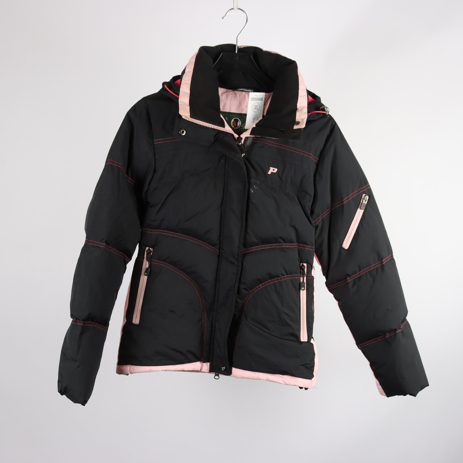Dunjacka, Peak Performance, svart, rosa, stl. S.