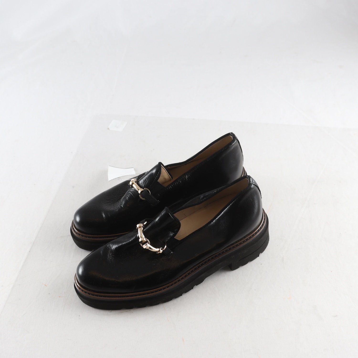 Loafers, Brunate, läder, stl. 36