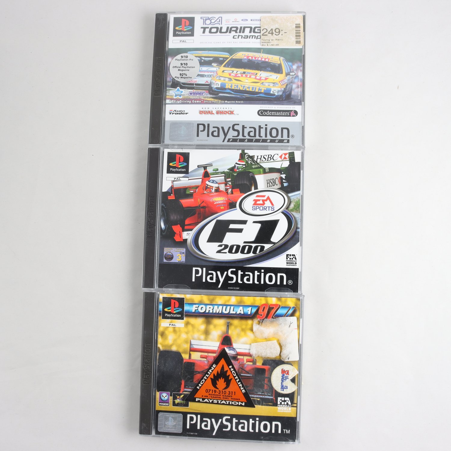 Spel, PlayStation, Bilsport, 3 titlar
