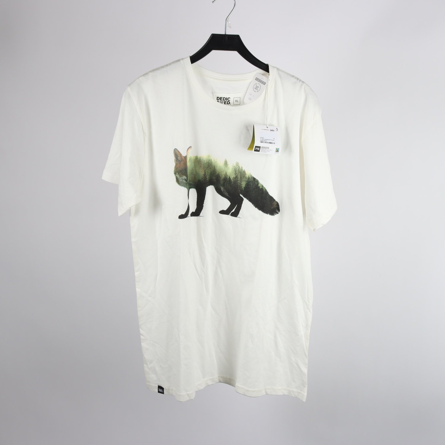 T-shirt, Dedicated, vit, Stockholm forest, stl. XL