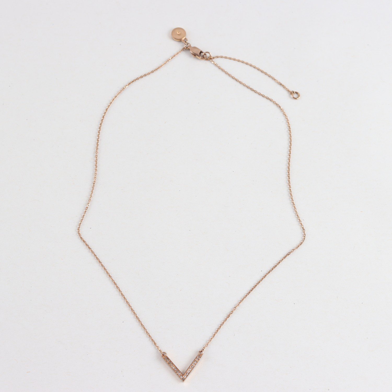 Halsband, roséfärgat stål, stenar, Michael Kors