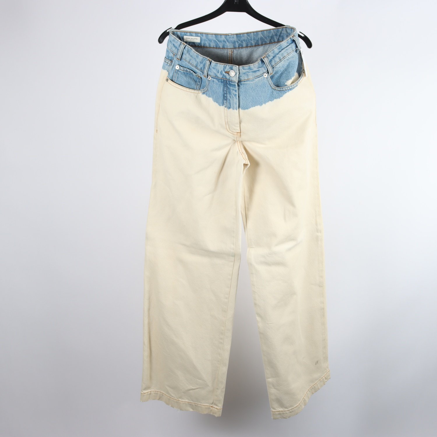 Jeans, Dries Van Noten, blå, beige, stl. 28