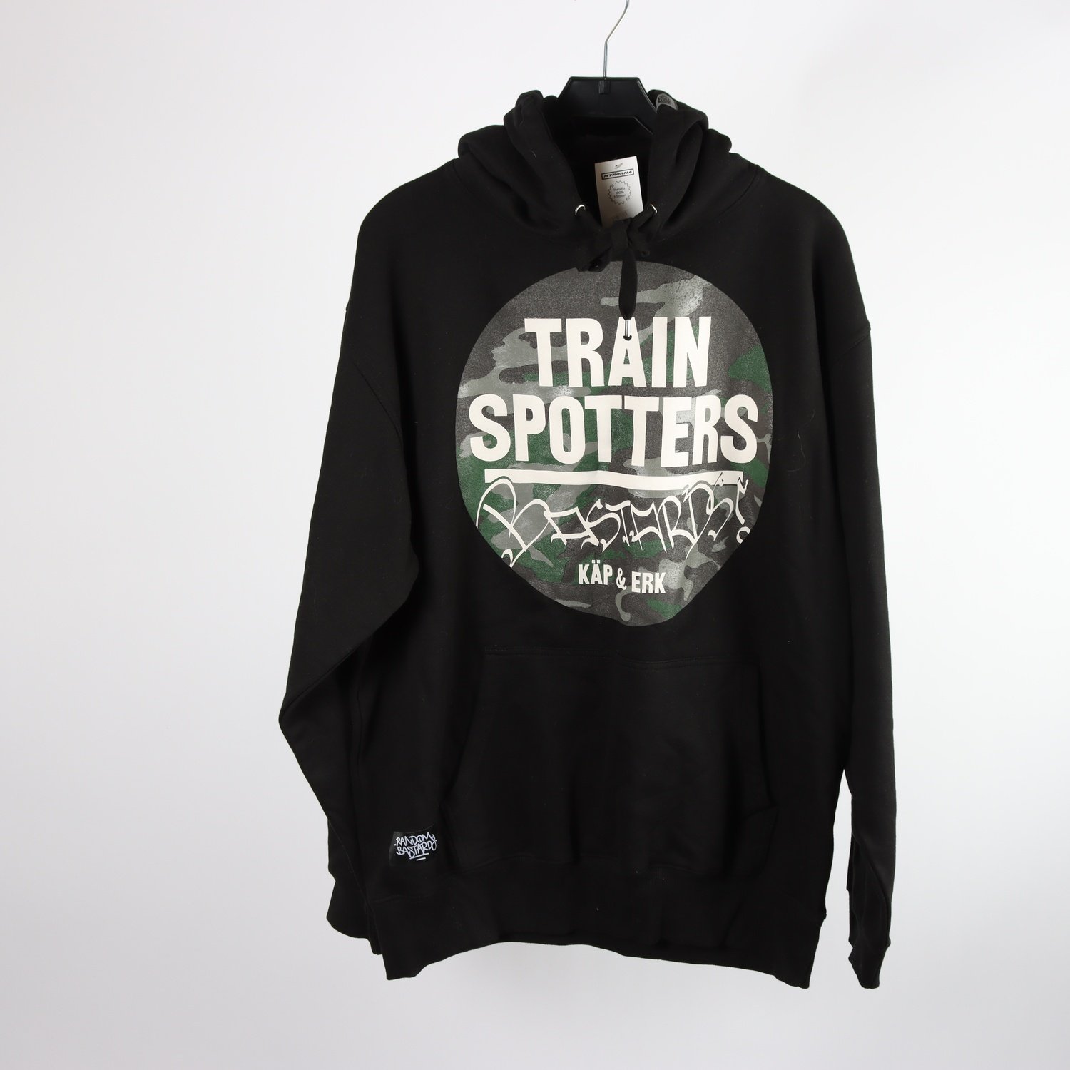 Hoodie, Trainspotters, Random bastards, svart, stl. XL
