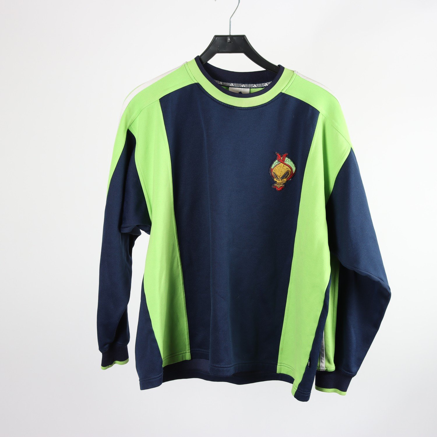 Sweatshirt, Adidas, vintage, blå/grön, stl. S