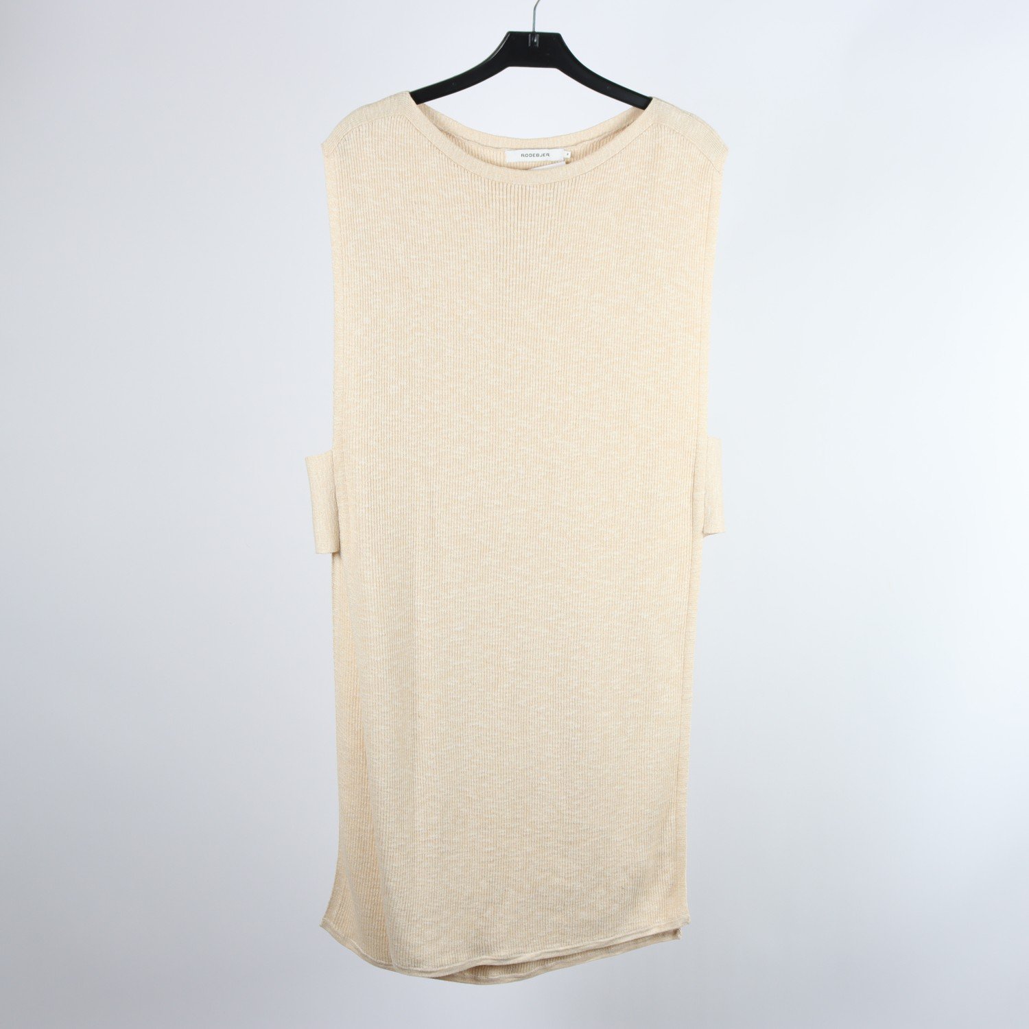 Stickad väst, beige, 100% bomull, stl. S