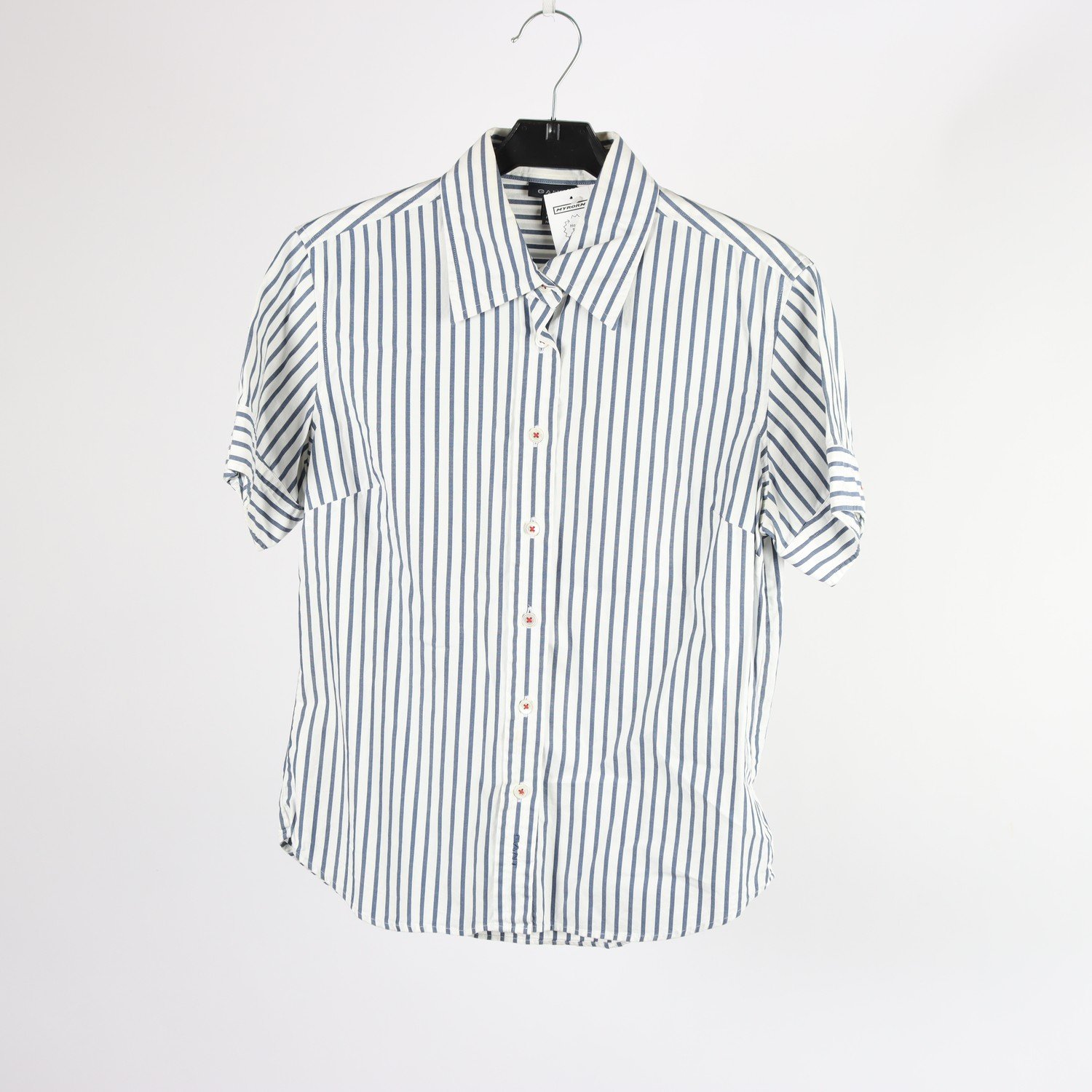 Blus, Gant, blå, vit, randig, 100% bomull, stl. 38