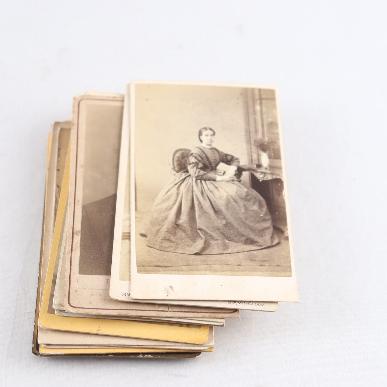 Samling med fotografier, porträtt, England + Frankrike, 1800-tal