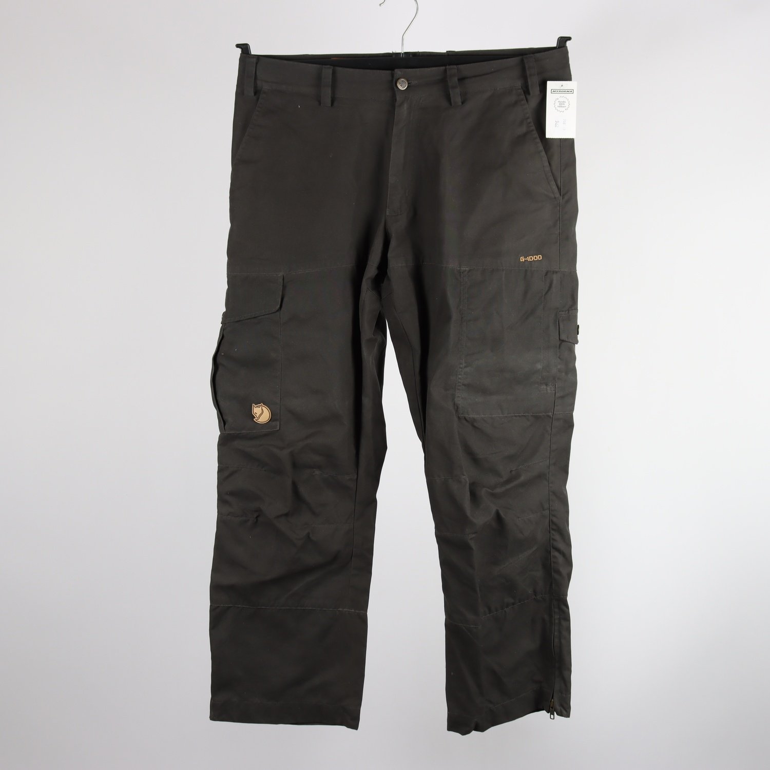 Friluftsbyxor, Fjällräven, G-1000, grön, stl. 48.