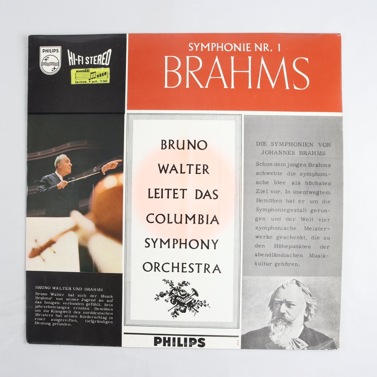 LP Brahms, Bruno Walter, Symphony Nr. 1