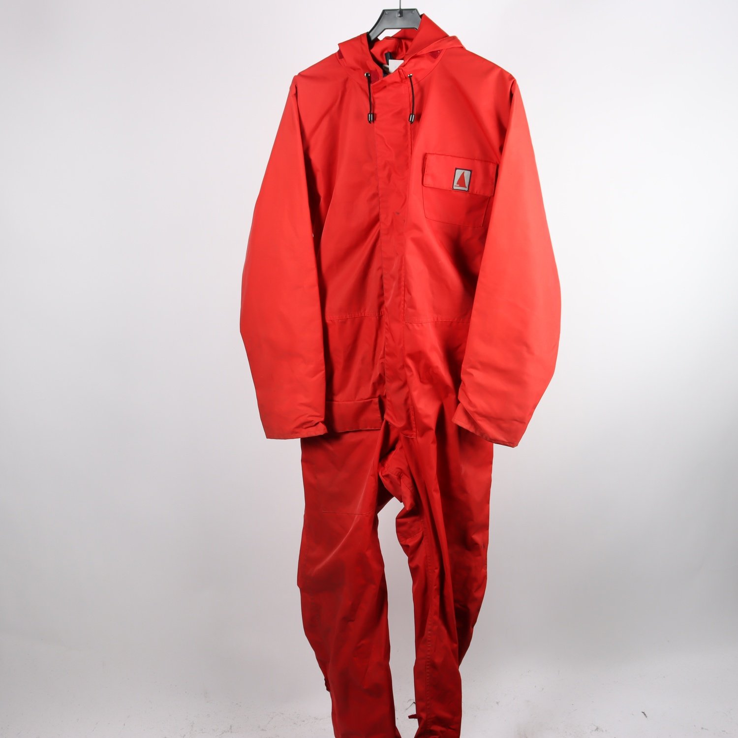Vindoverall, Musto, röd, retro, stl. L.