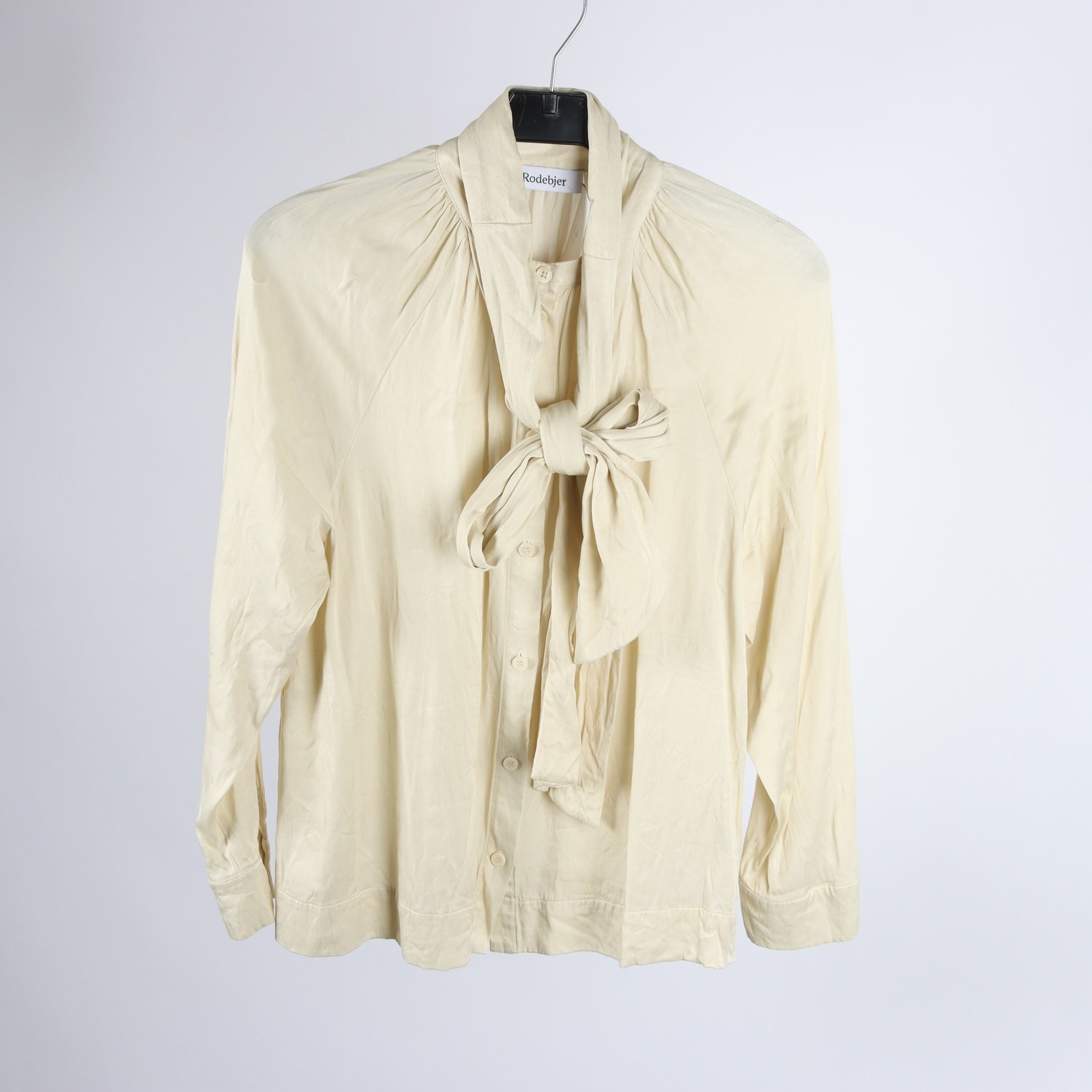 Blus, Rodebjer, ljusbeige, stl. S