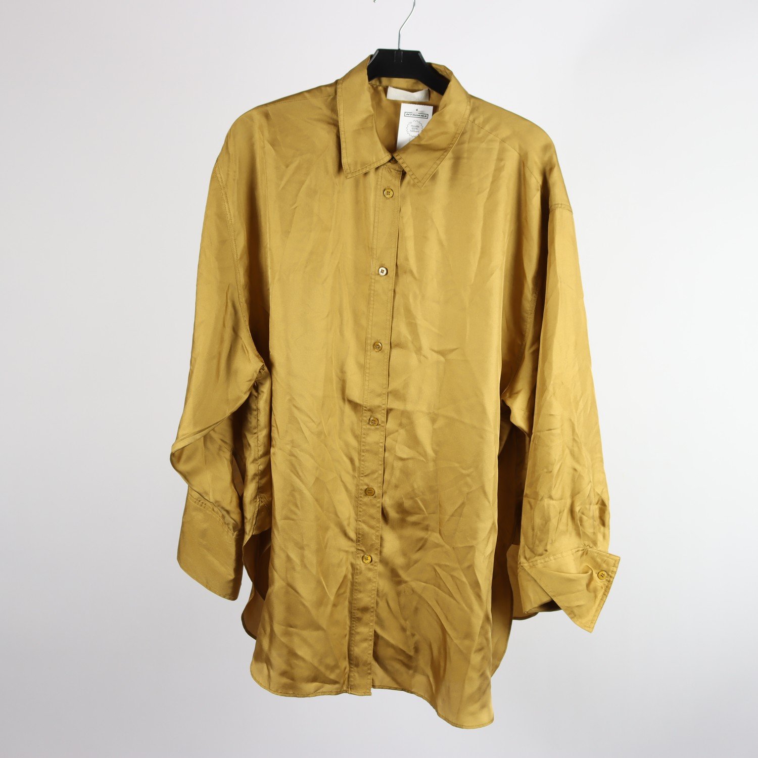 Sidenblus, Carin Wester, grön, 100 % siden, stl. 40