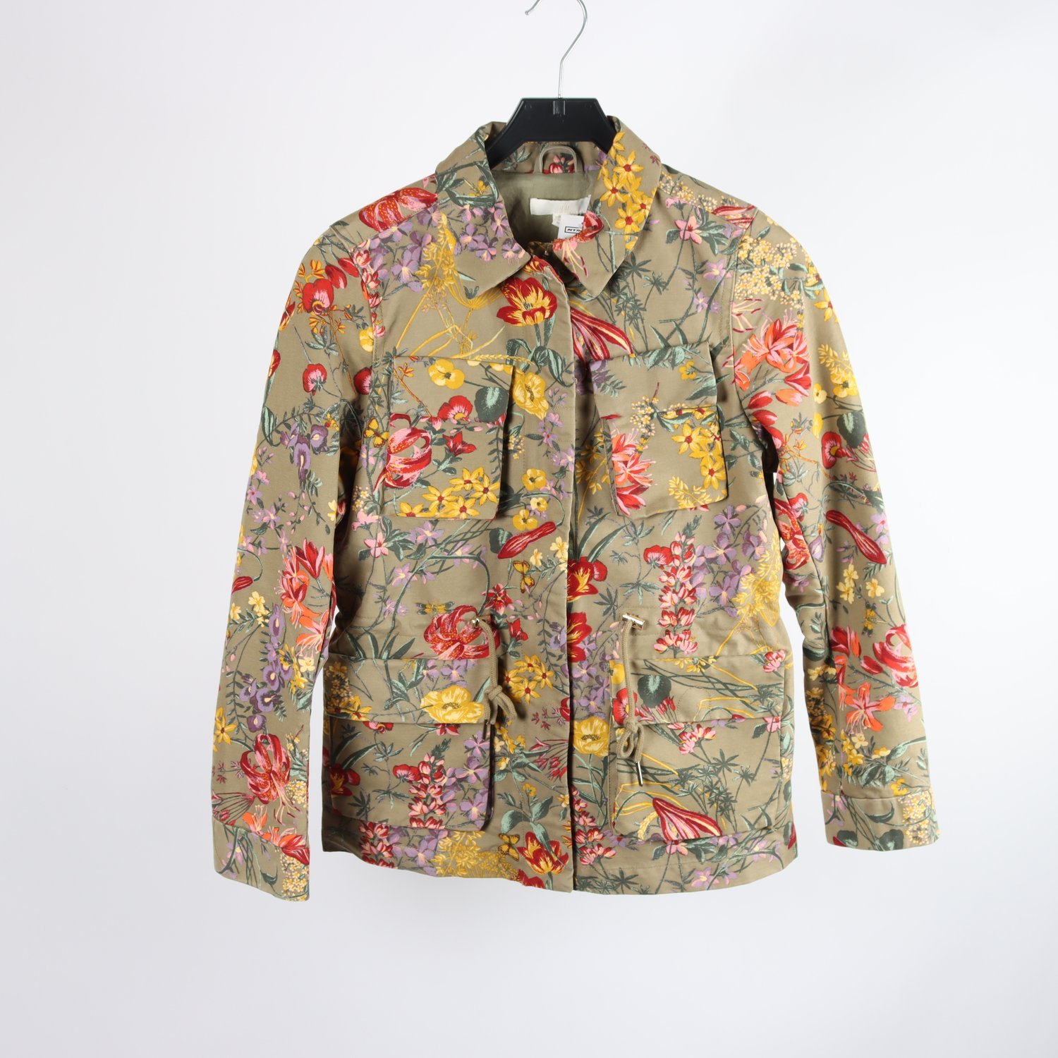 Jacka, H&M, grön, blommig, stl. 34