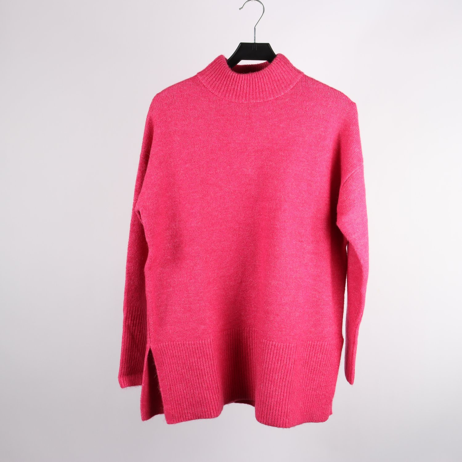Stickad ulltröja, Indiska, rosa, 4% ull, stl. M
