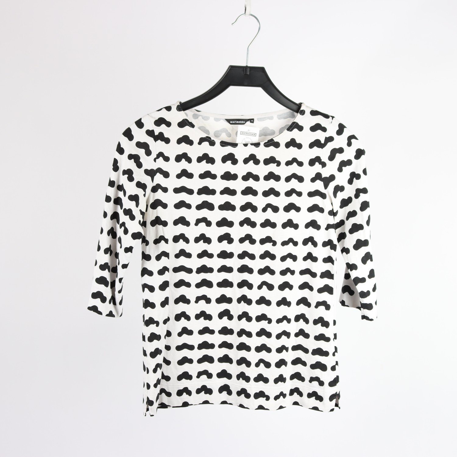 Tröja, Marimekko, svart/vit, mönstrad, trkå, stl. XS