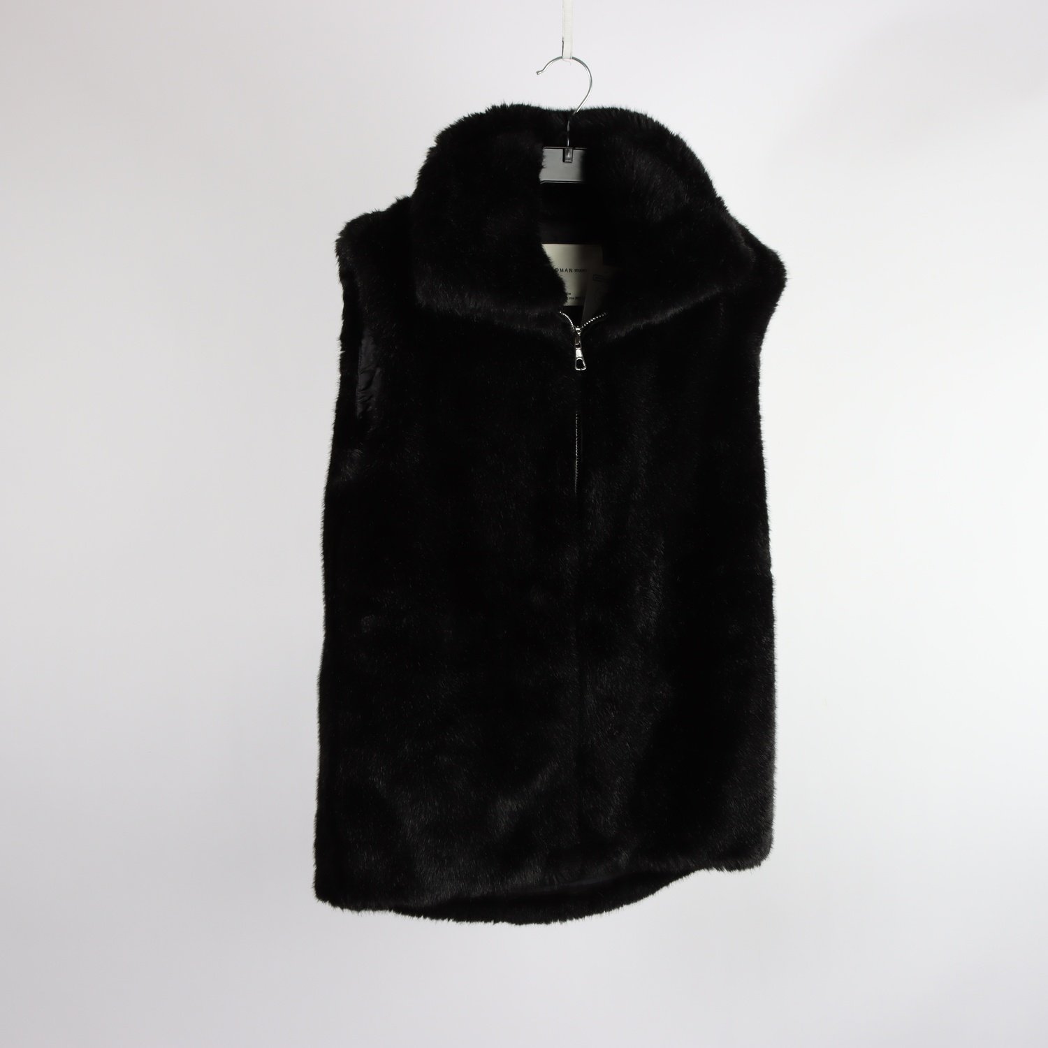 Väst, Zara, svart, fuskpäls, stl. XS/S