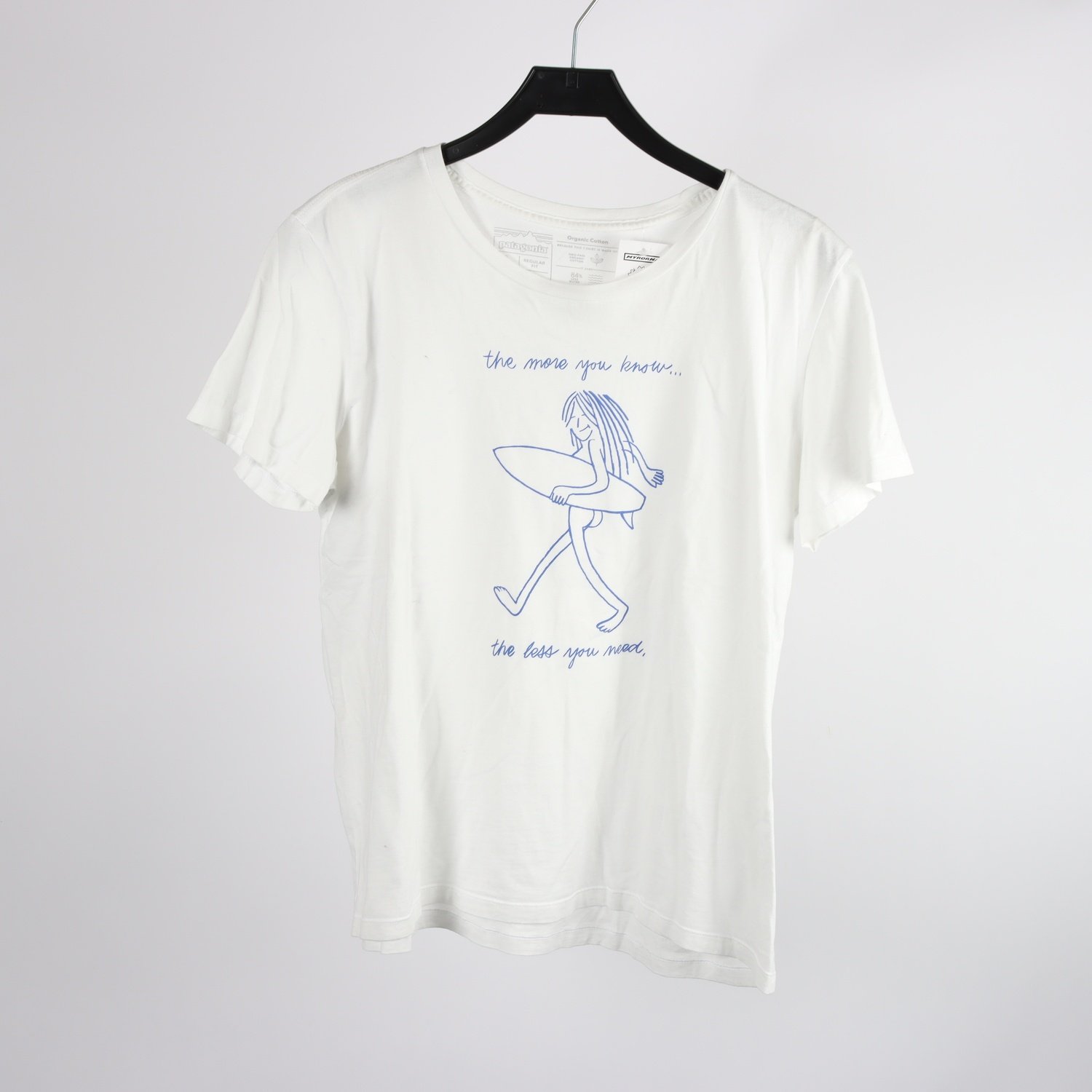 T-shirt, Patagonia, vit, grafik, stl. L