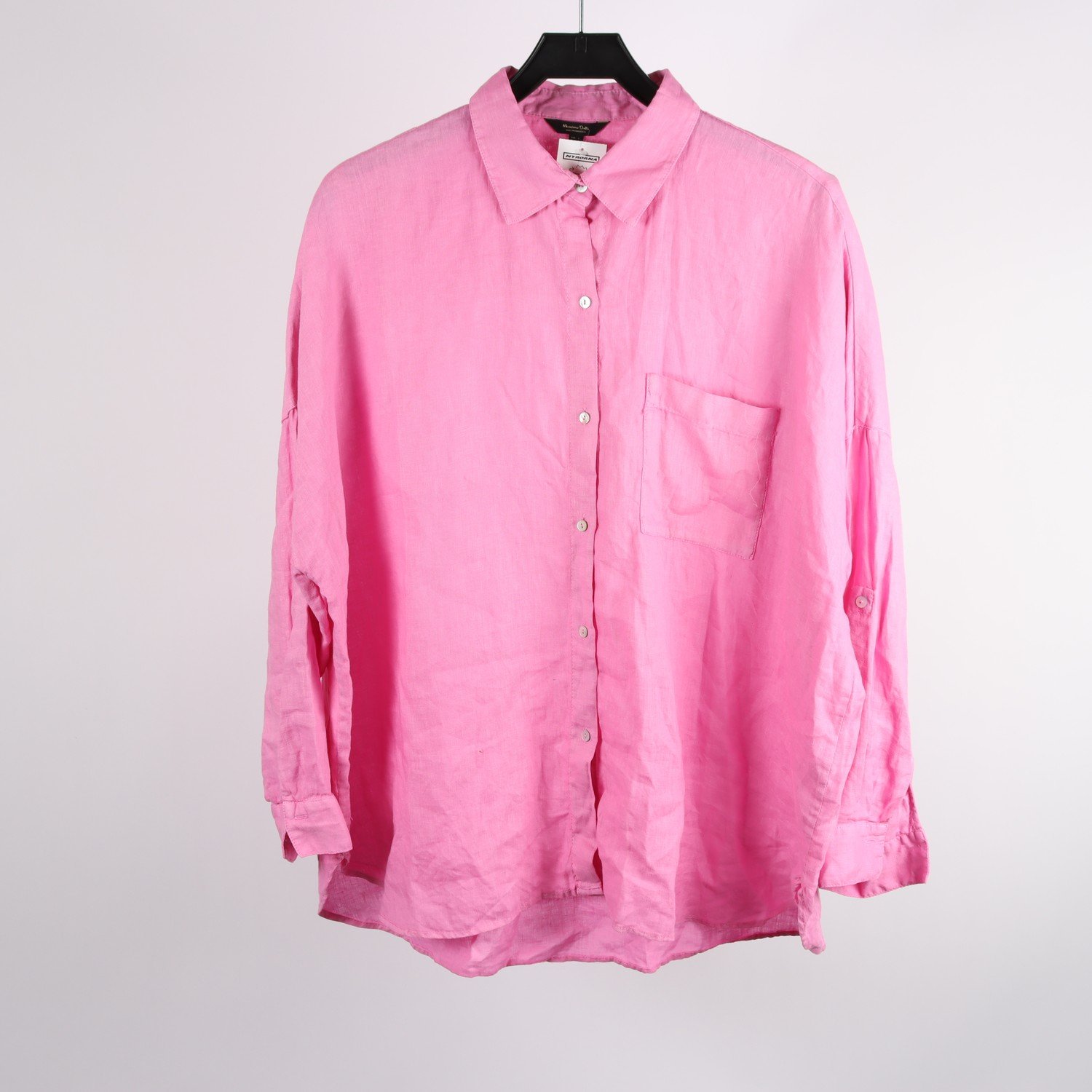 Blus, Massimo Dutti, rosa, 100 % linne, stl. L