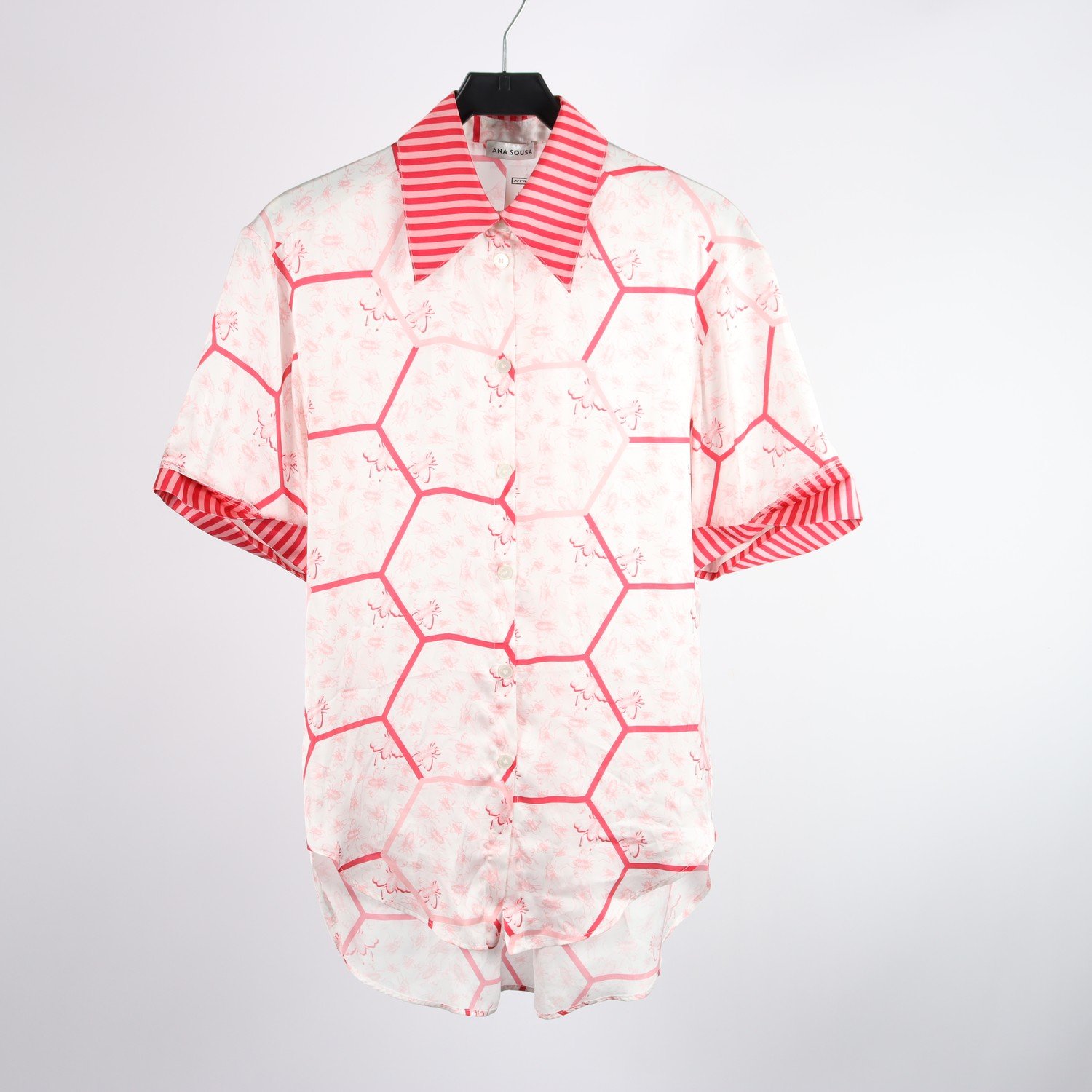 Blus, Ana Sousa, röd, vit, mönstrad, stl. 36