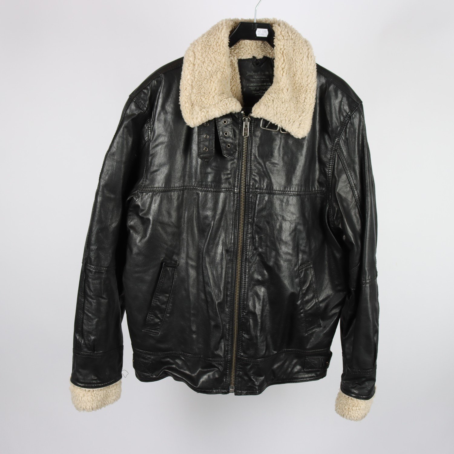 Skinnjacka, Selected Homme, 100% läder, stl. XXL