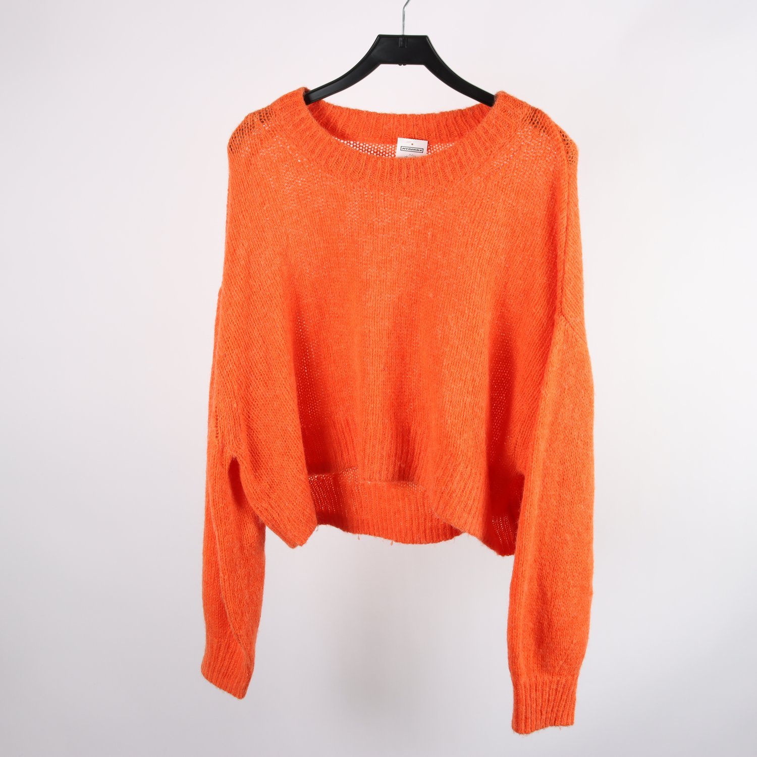 Stickad tröja, Arket, orange, 30% alpacka, stl. M/L