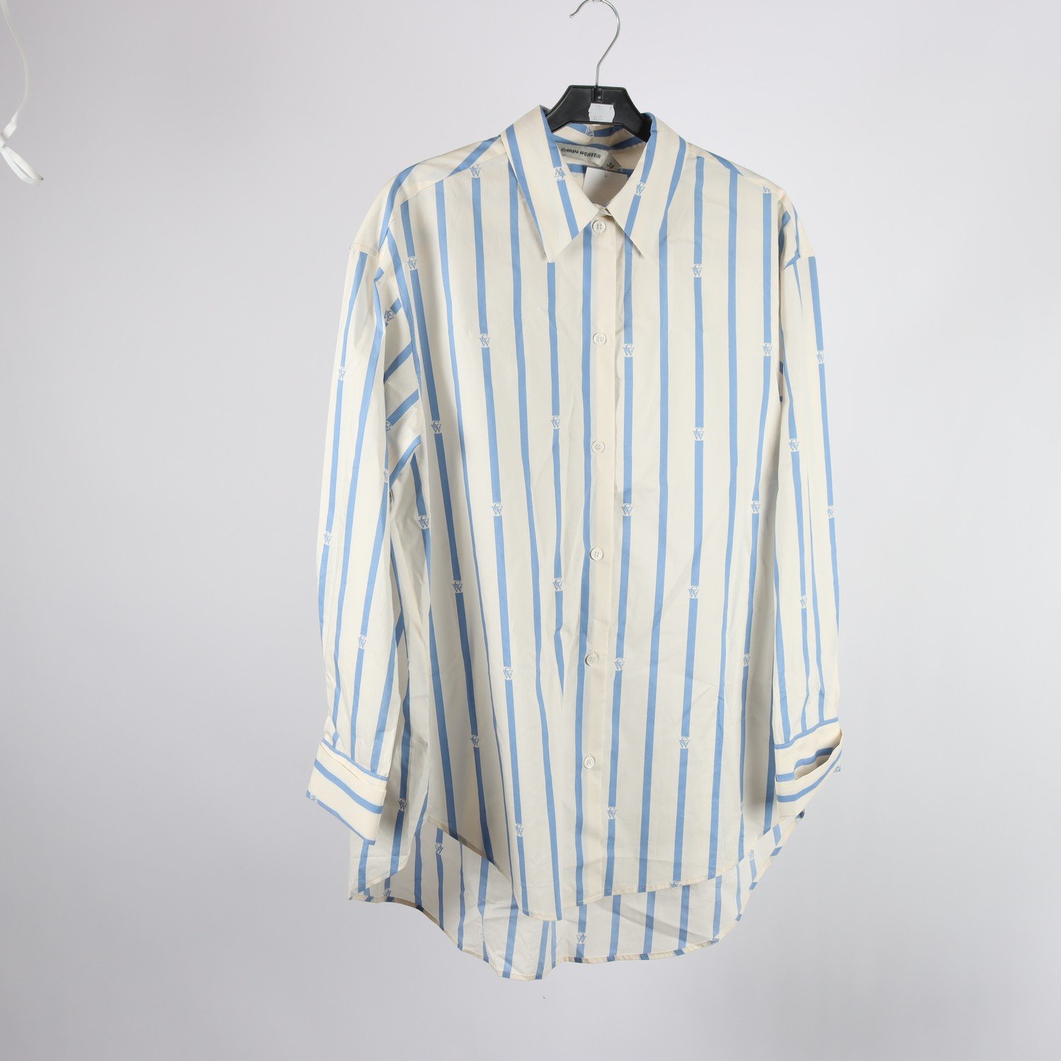 Skjortblus, Carin Wester, blå/vit, randig, stl. 38